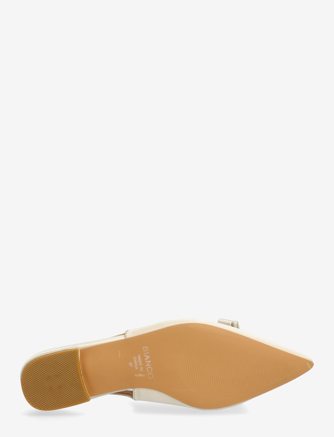 Bianco - BIABARI Pointy Flat Bow Slingback Satin - særlige begivenheder - off white - 4