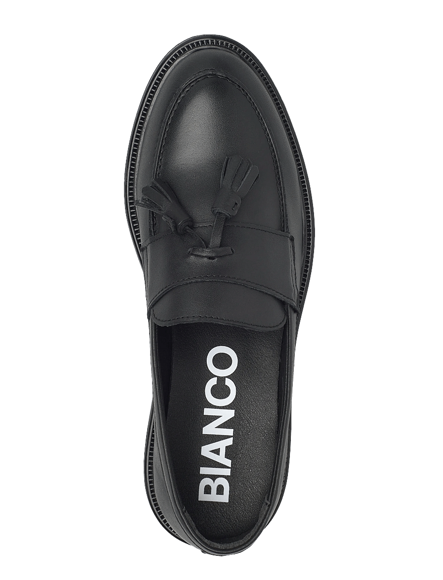 Bianco - BIAADDA Tassel Loafer Smooth Leather - fashion trends - black - 3