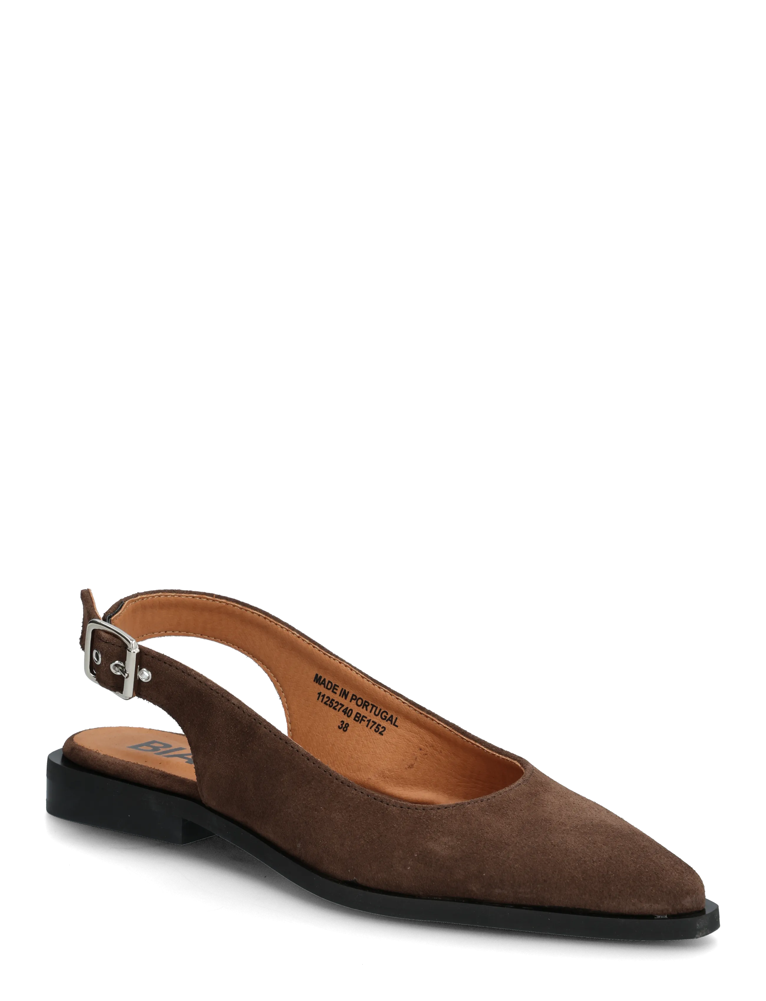 Bianco Biavictoria Slingback Suede, 36, Slingbacks, Braun - Flat Frauen