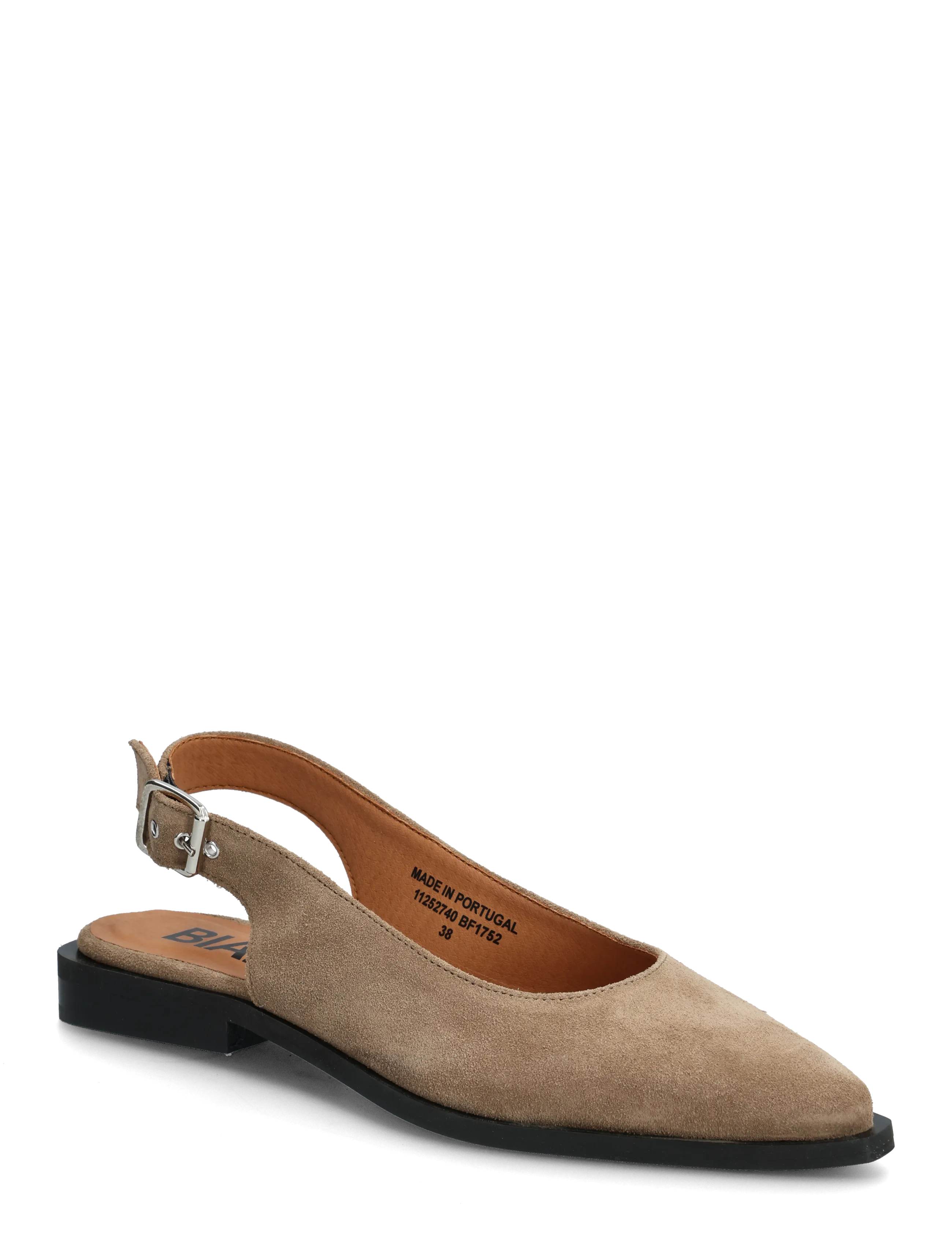 Bianco Biavictoria Slingback Suede, Kvinder, Slingback Ballerinaer, Beige, Str: 37