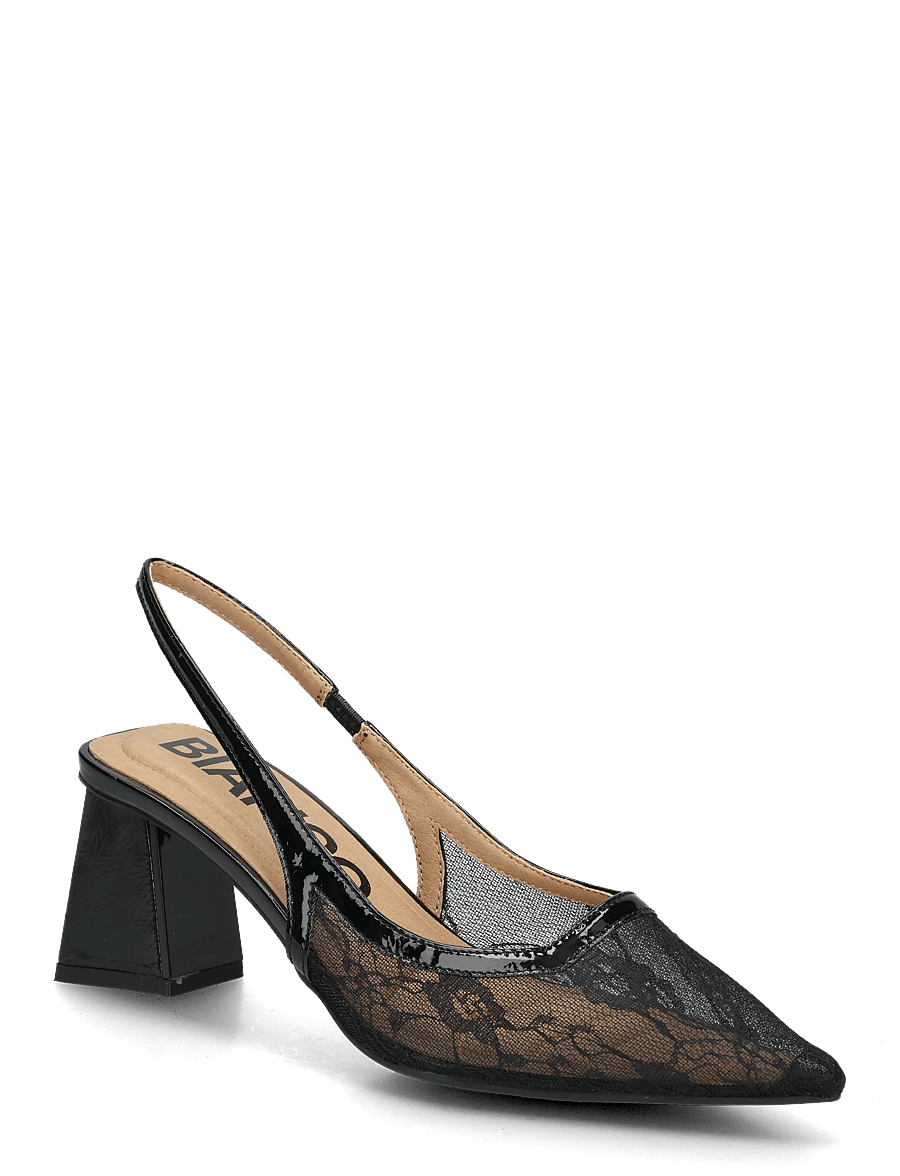 Bianco - BIAMARALYN Slingback Mesh - kontsaga slingback-kingad - black lace - 0