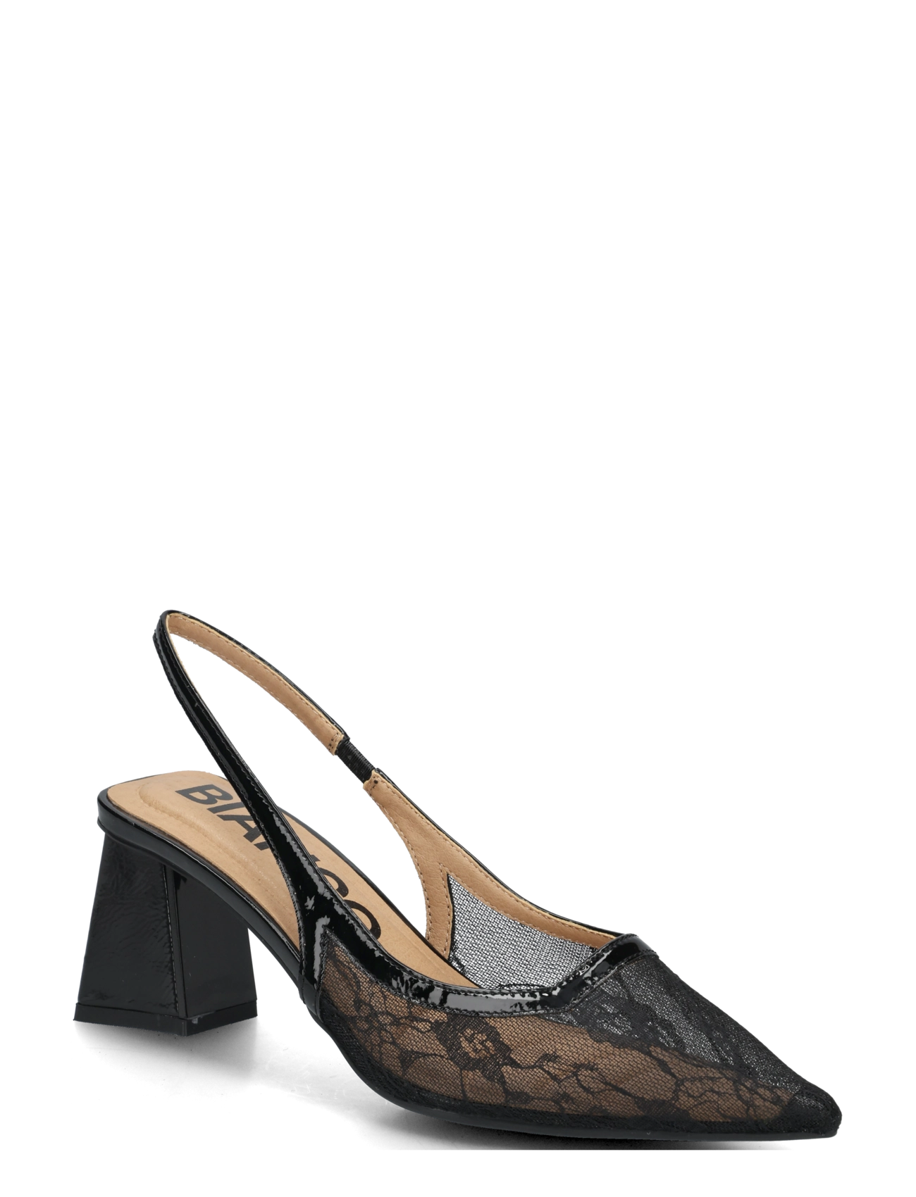 Bianco BIAMARALYN Slingback Mesh - Absatzschuhe - BLACK LACE / black