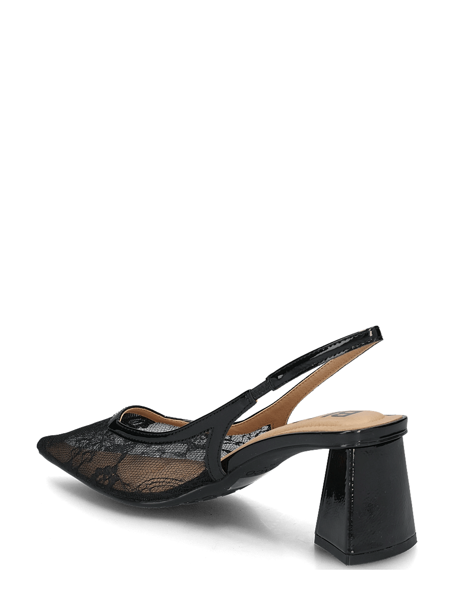 Bianco - BIAMARALYN Slingback Mesh - slingbacks mit absatz - black lace - 1