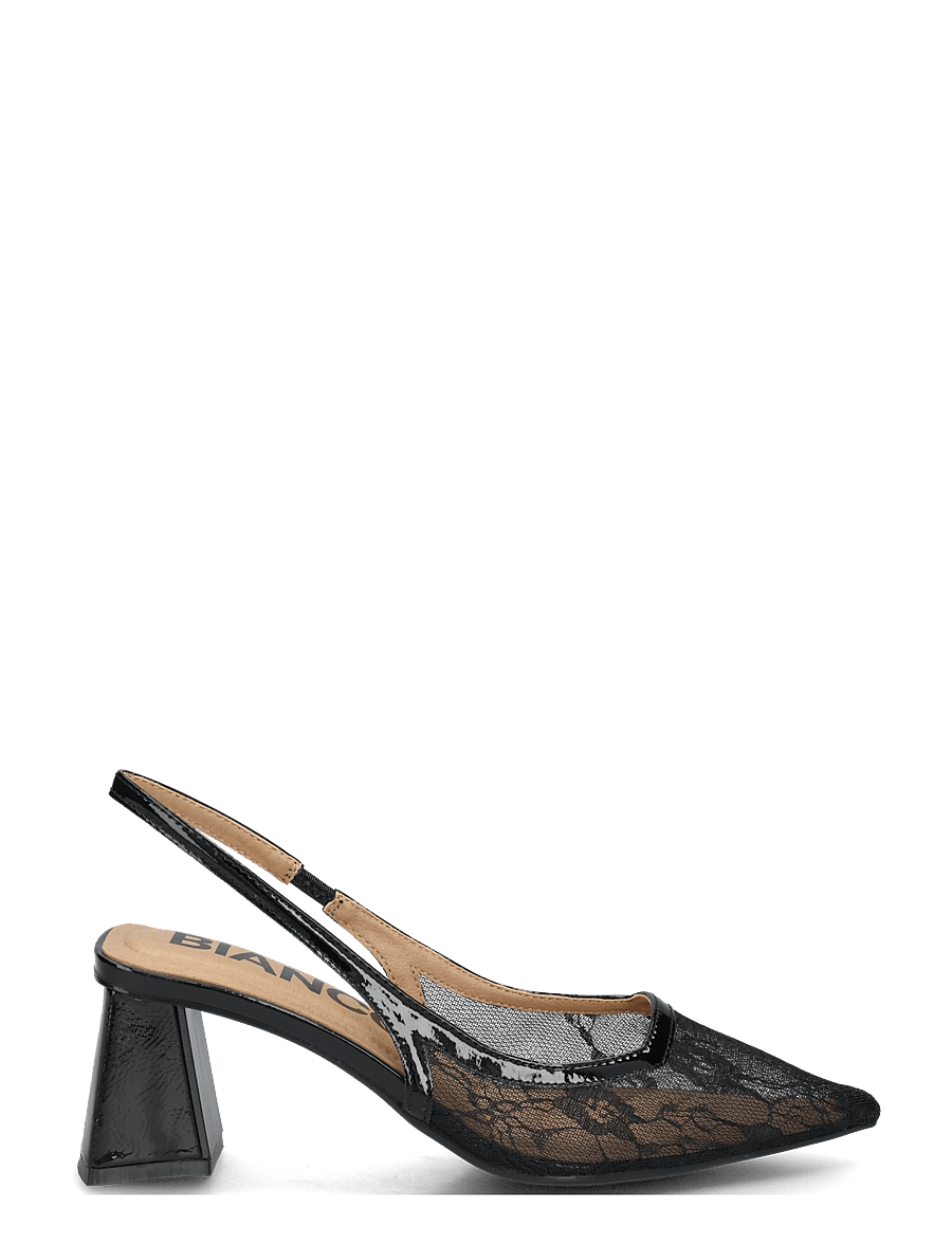 Bianco - BIAMARALYN Slingback Mesh - slingbacks mit absatz - black lace - 2