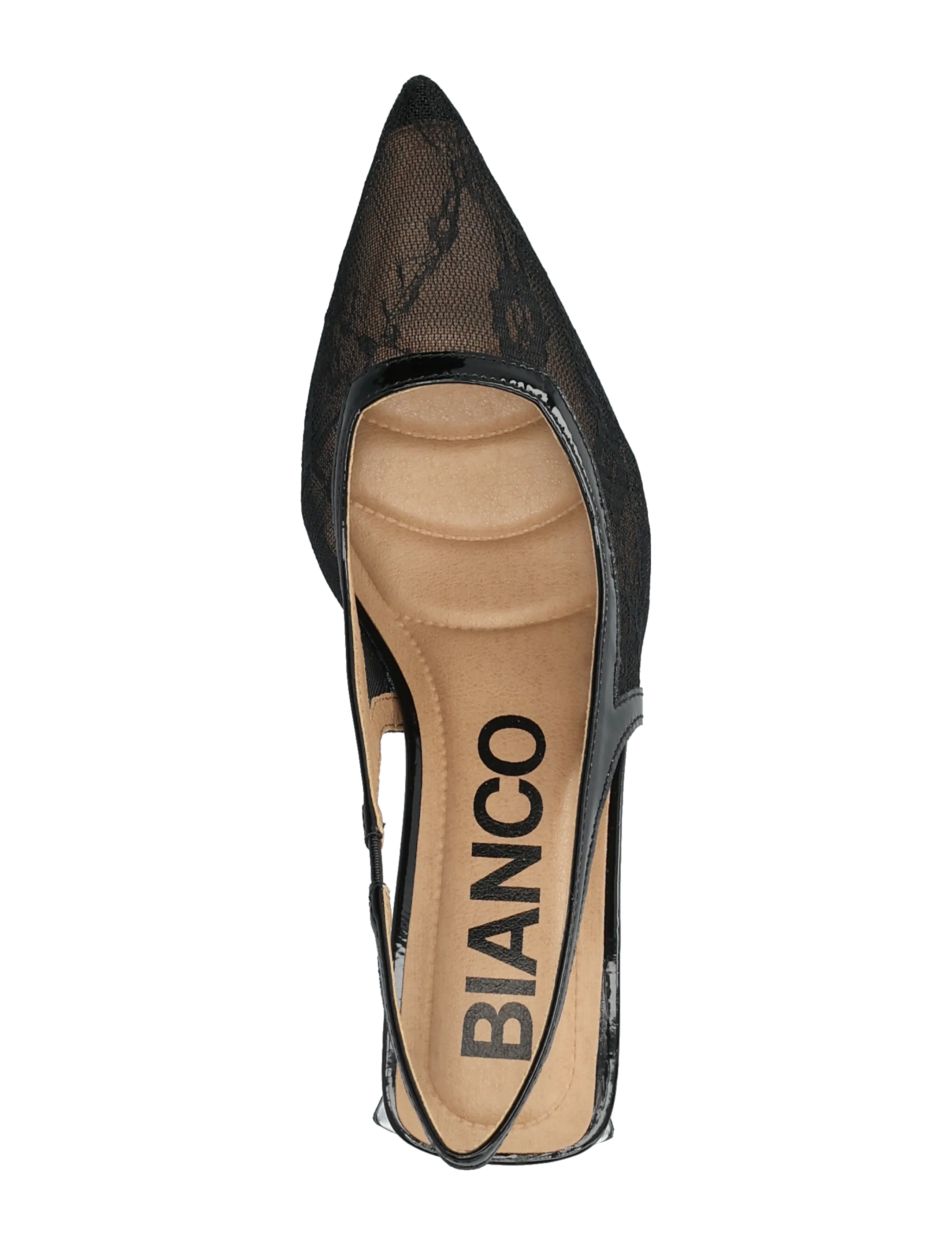 Bianco - BIAMARALYN Slingback Mesh - kontsaga slingback-kingad - black lace - 3