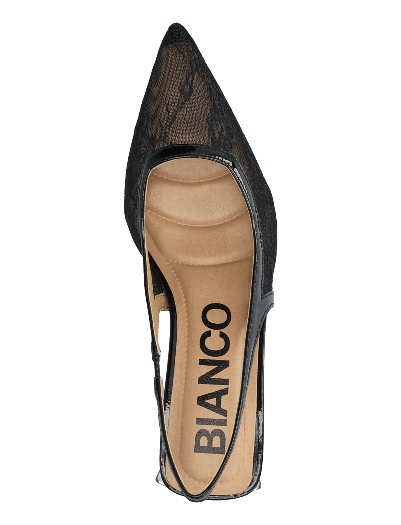 Bianco - BIAMARALYN Slingback Mesh - black lace - 3