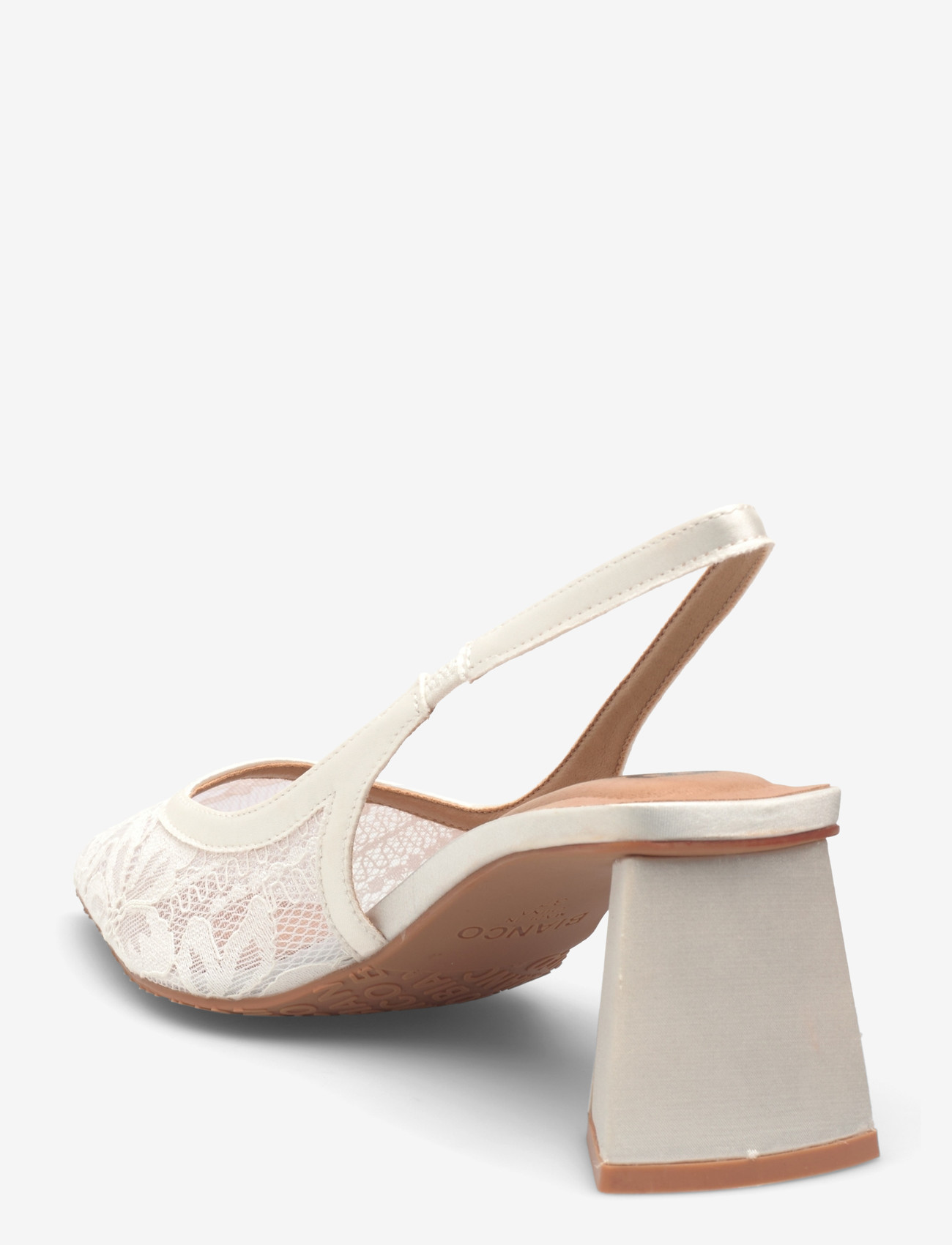 Bianco - BIAMARALYN Slingback Mesh - högklackade slingbacks - white lace - 2