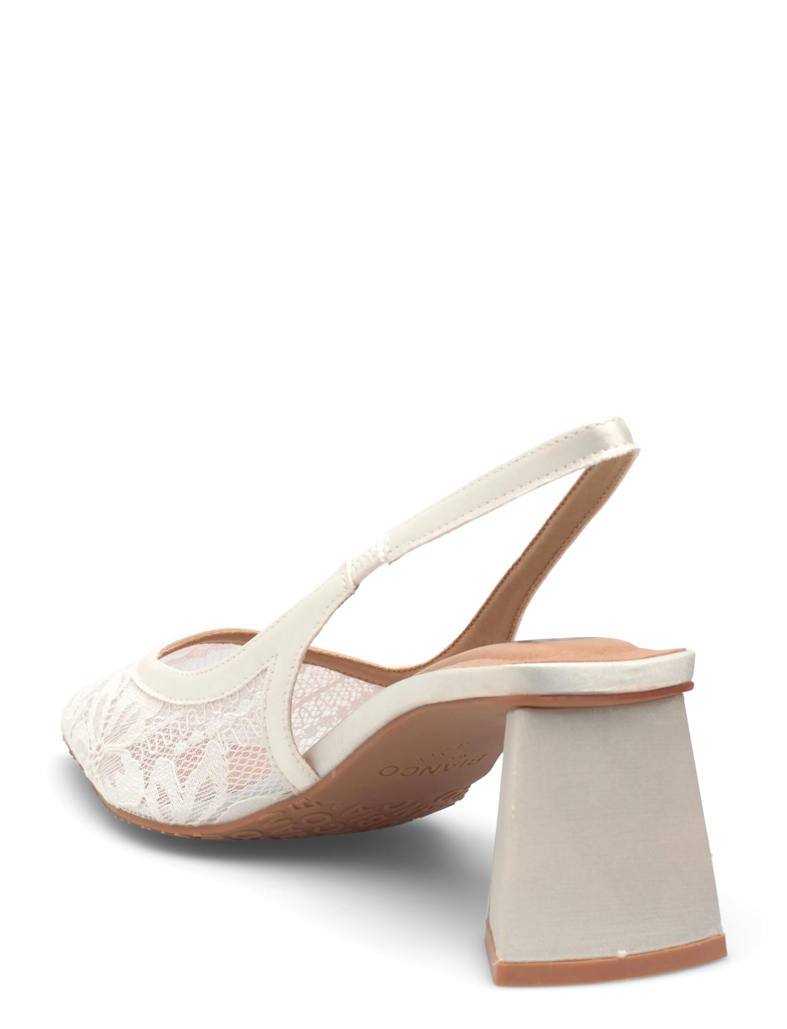Bianco - BIAMARALYN Slingback Mesh - festklær til outlet-priser - white lace - 2