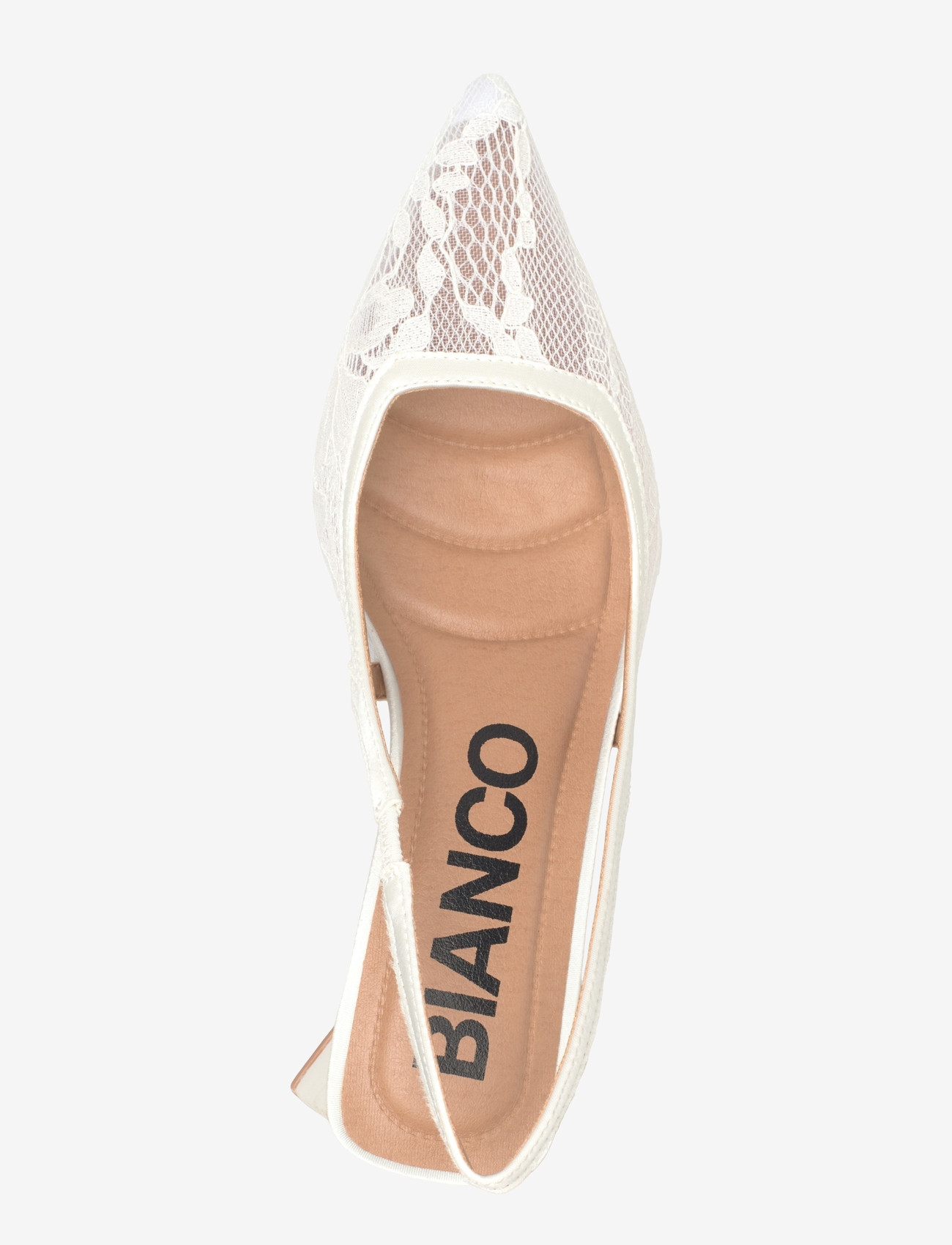 Bianco - BIAMARALYN Slingback Mesh - högklackade slingbacks - white lace - 3
