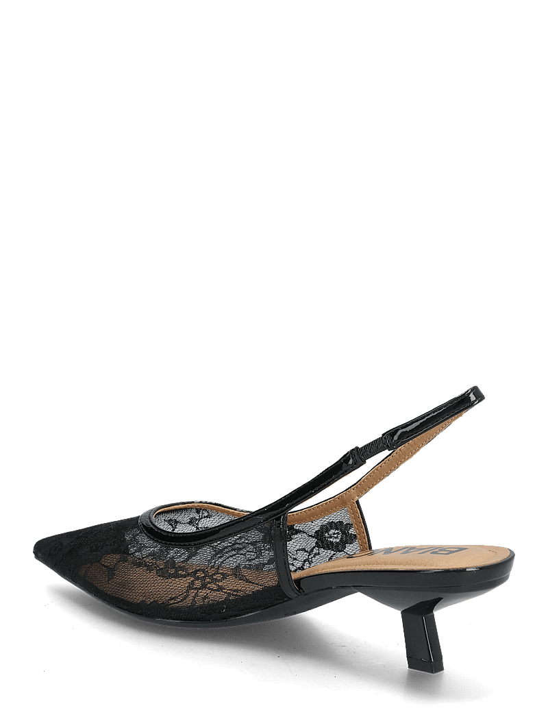 Bianco - BIAKRISTIN Kitten Heel Slingback Mesh - slingbacks mit absatz - black lace - 2