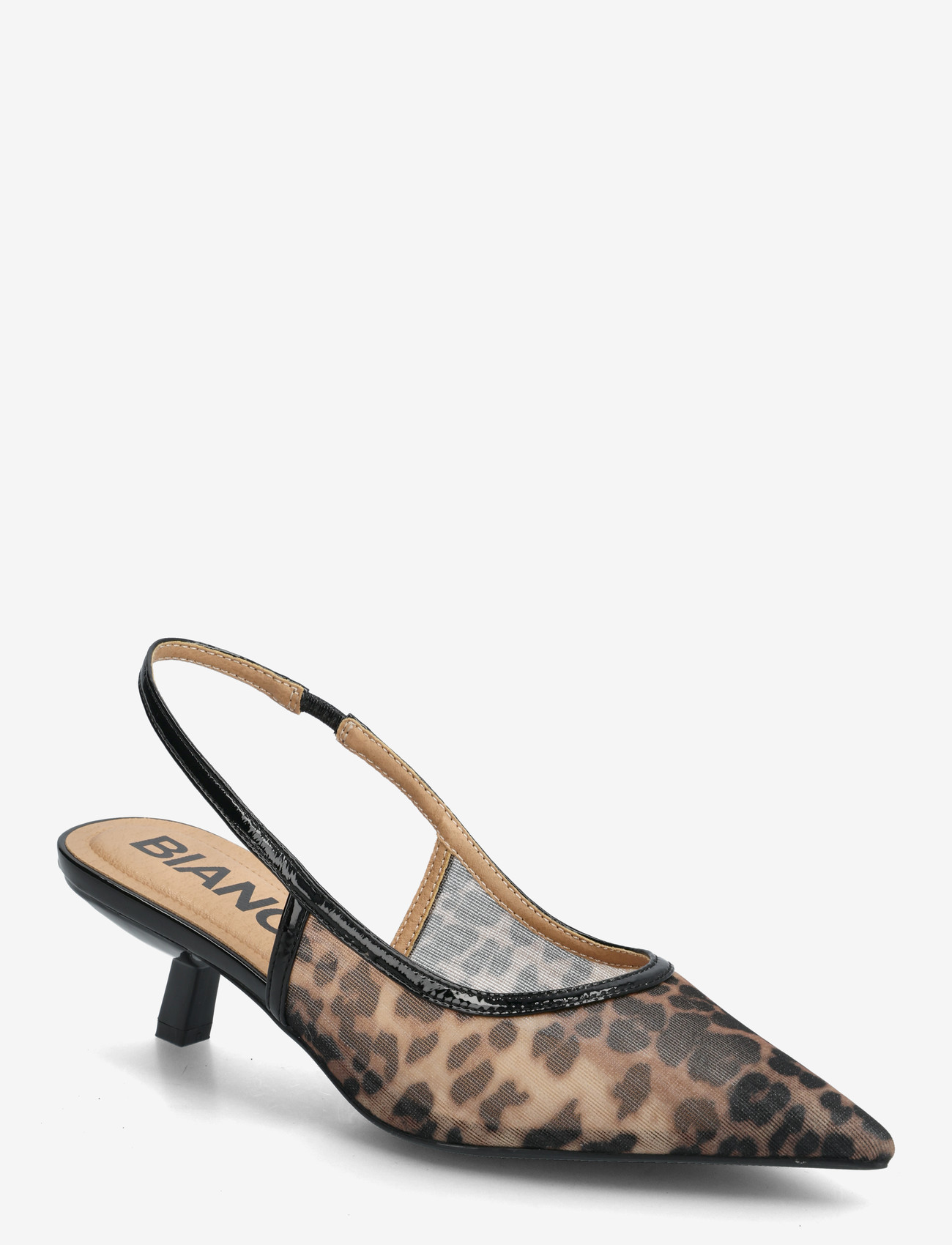Bianco - BIAKRISTIN Kitten Heel Slingback Mesh - högklackade slingbacks - leo mesh - 0