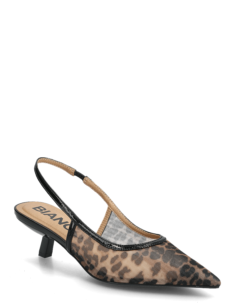 Bianco - BIAKRISTIN Kitten Heel Slingback Mesh - konfirmation - leo mesh - 0
