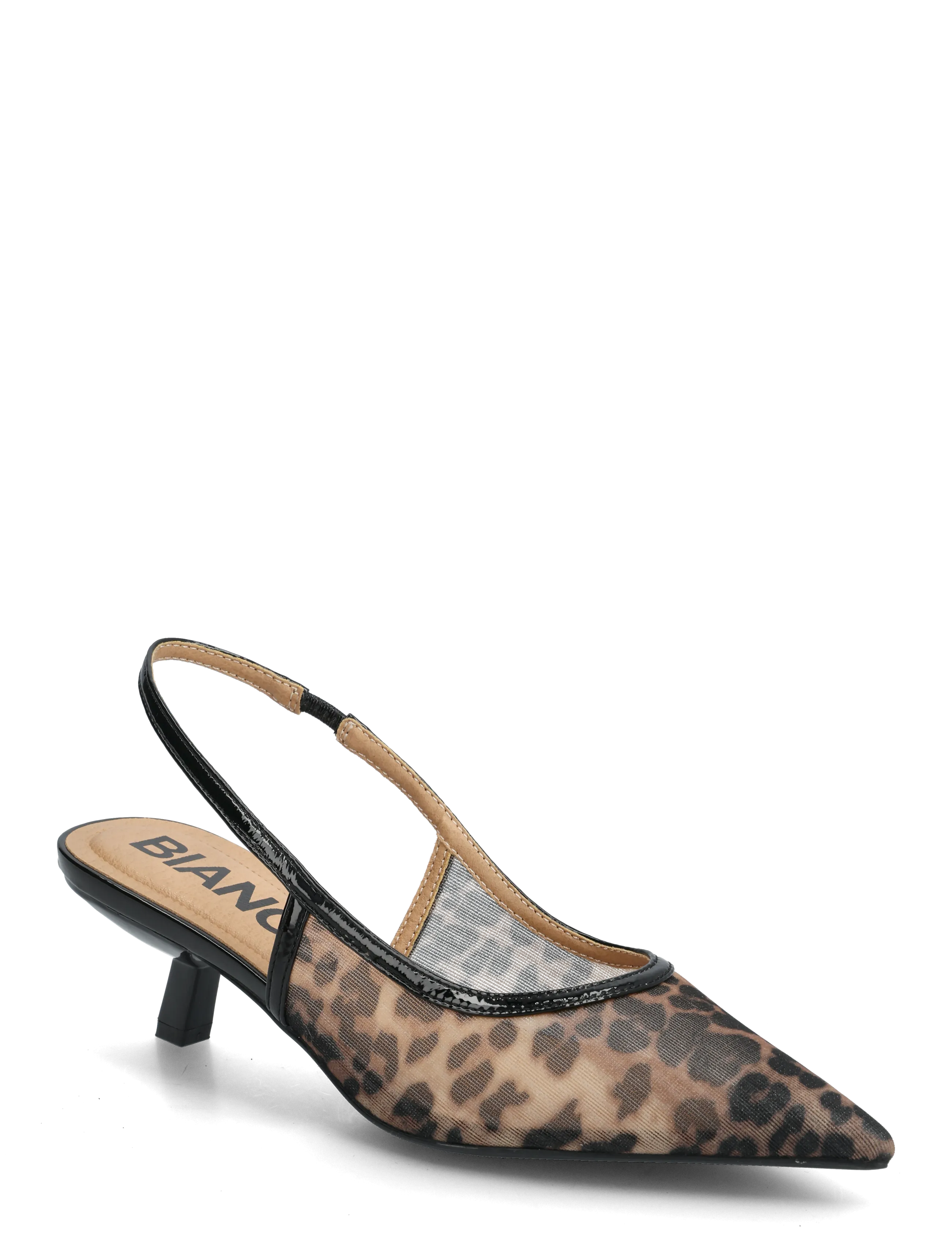 Bianco - BIAKRISTIN Kitten Heel Slingback Mesh - konfirmation - leo mesh - 0