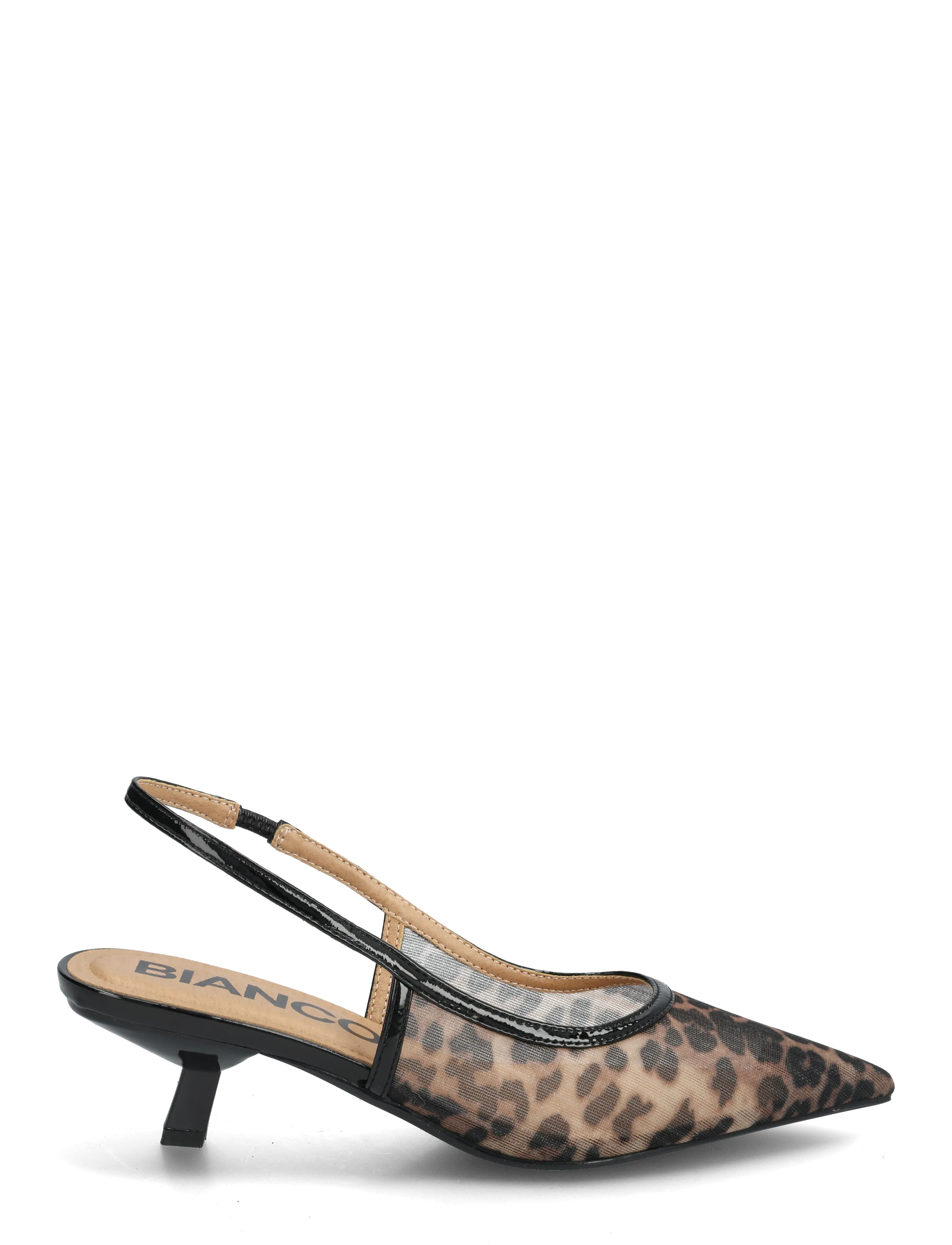 Bianco - BIAKRISTIN Kitten Heel Slingback Mesh - konfirmation - leo mesh - 1