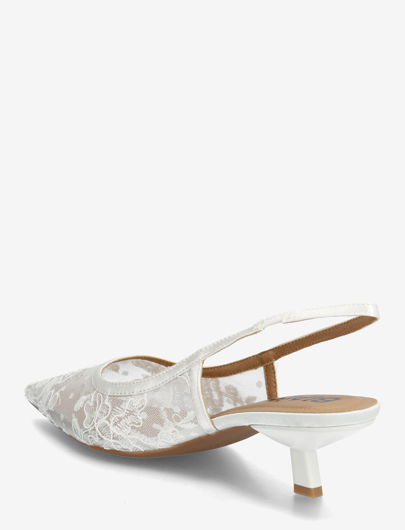 Bianco - BIAKRISTIN Kitten Heel Slingback Mesh - konfirmationstøj - white lace - 2