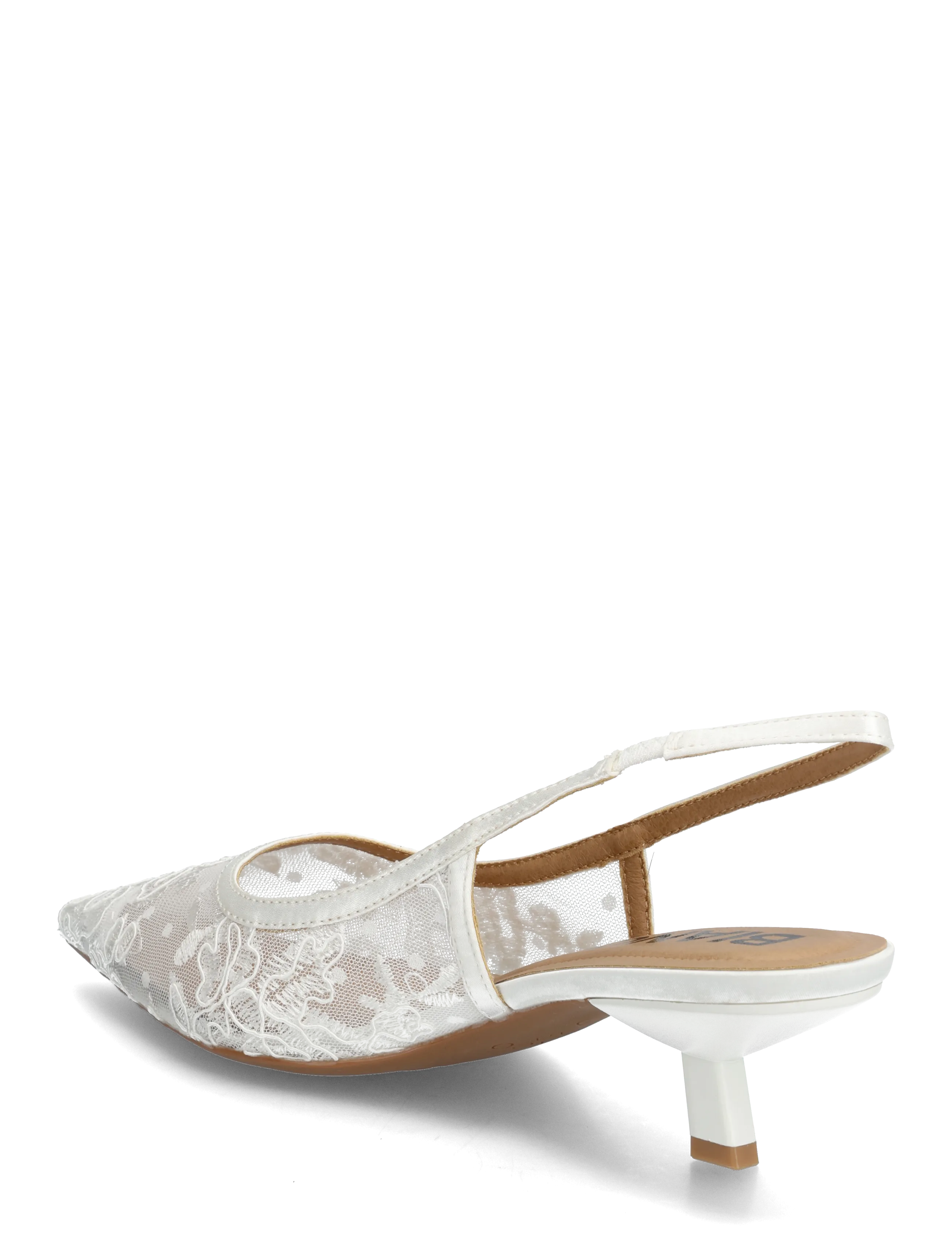 Bianco - BIAKRISTIN Kitten Heel Slingback Mesh - konfirmation - white lace - 2