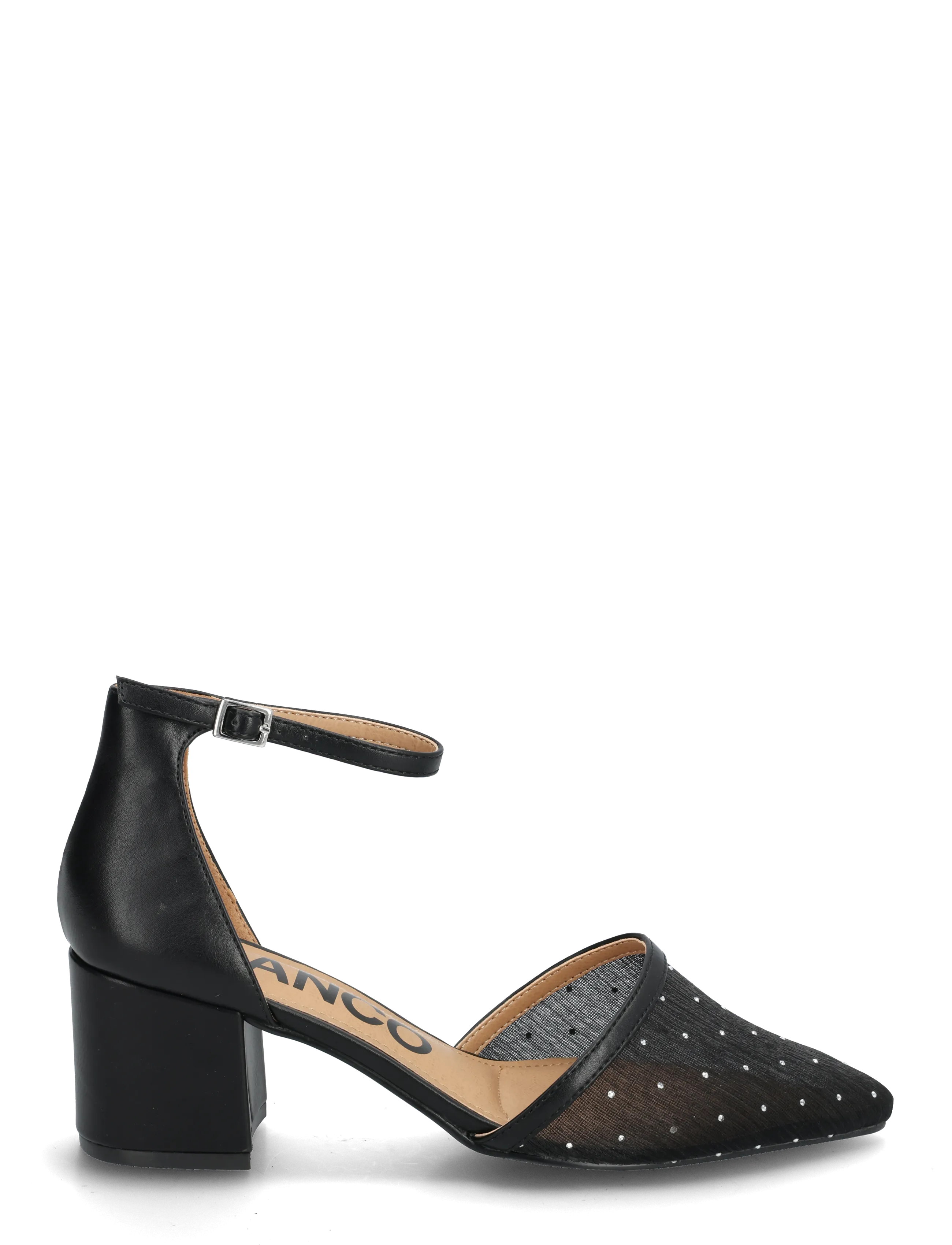 Bianco - BIADEVIVED Pump Mesh - festkläder till outletpriser - black rhinestone - 1