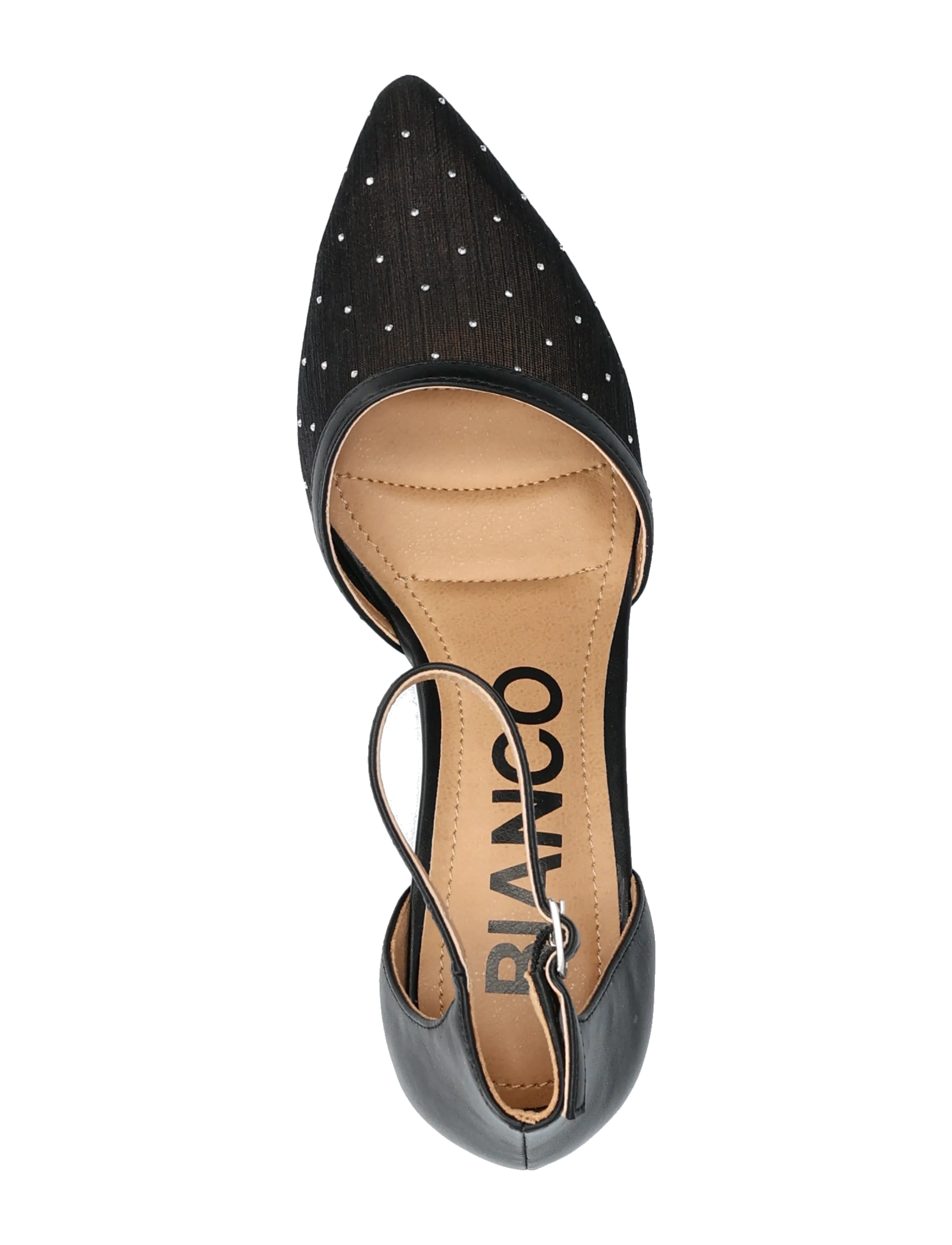 Bianco - BIADEVIVED Pump Mesh - festkläder till outletpriser - black rhinestone - 3
