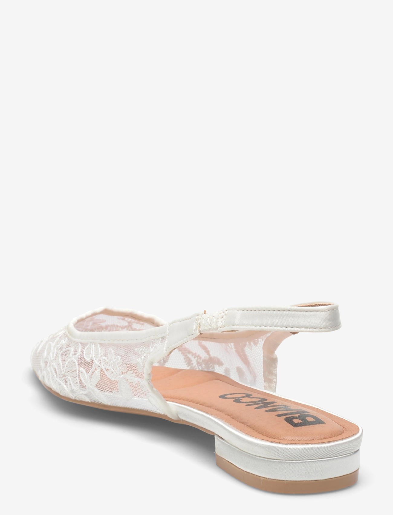 Bianco - BIABARI Pointy Flat Slingback Lace - flat slingbacks - off white - 2