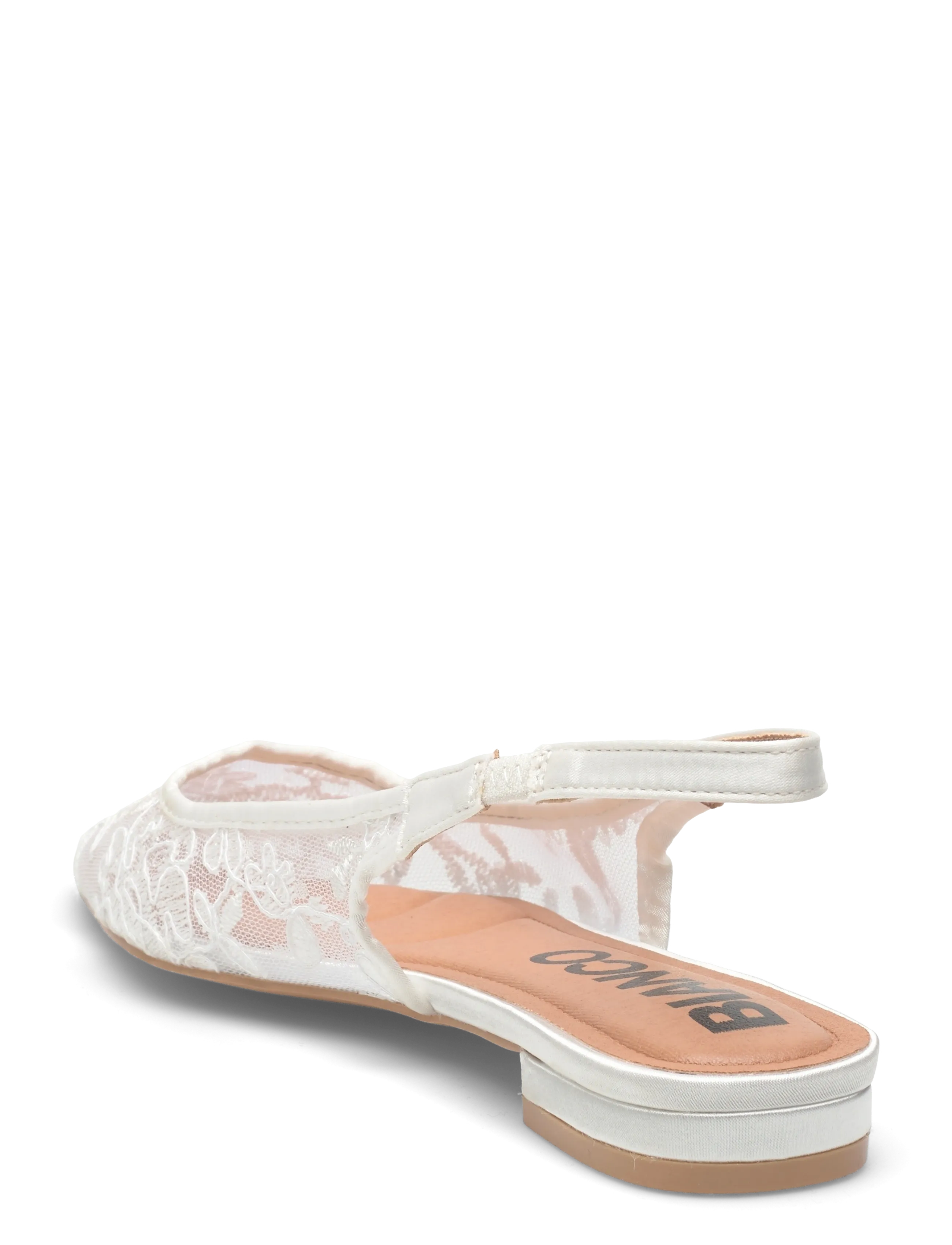 Bianco - BIABARI Pointy Flat Slingback Lace - confirmation - off white - 2