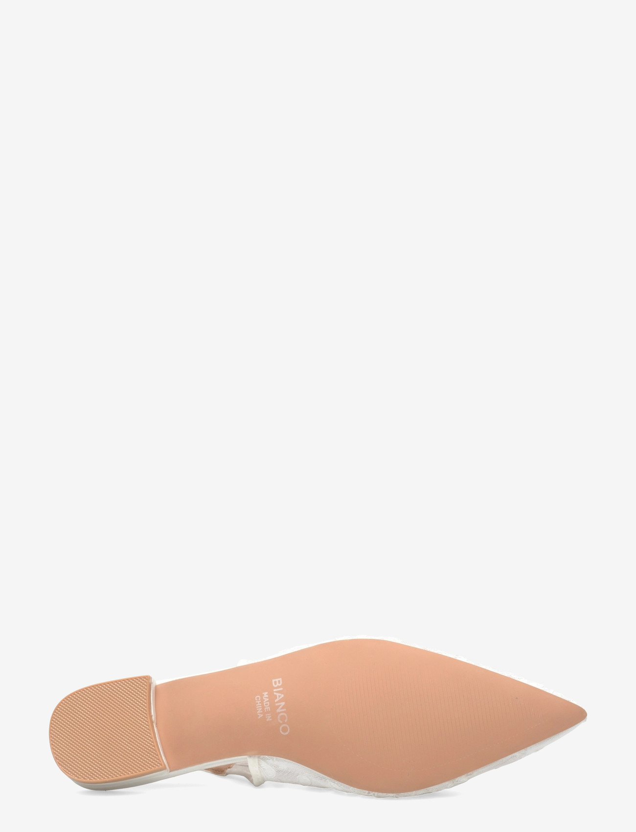 Bianco - BIABARI Pointy Flat Slingback Lace - flat slingbacks - off white - 4