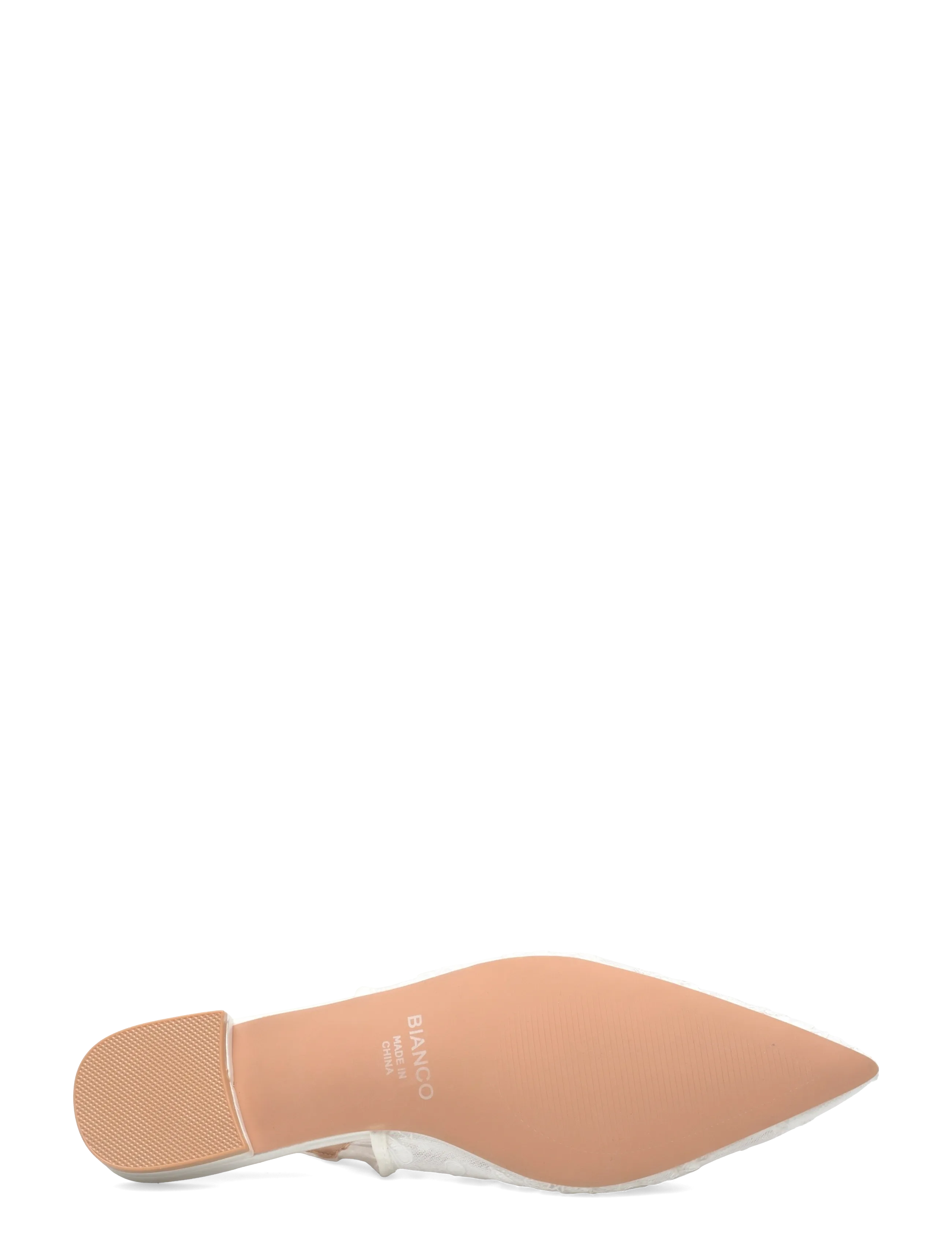 Bianco - BIABARI Pointy Flat Slingback Lace - confirmation - off white - 4