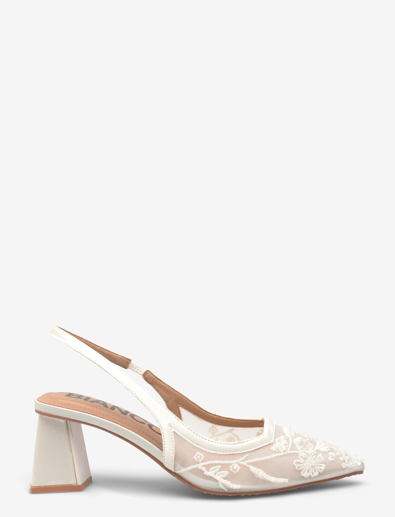 Bianco - BIAMARALYN Slingback Beaded Mesh - högklackade slingbacks - off white - 1