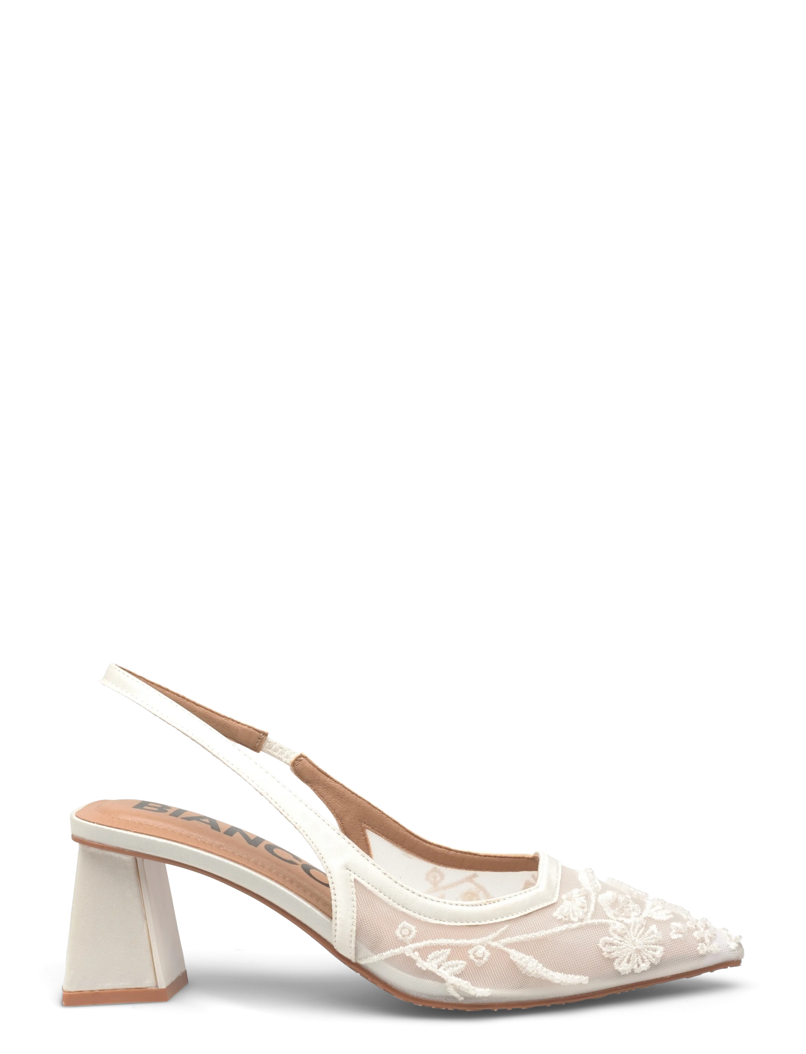 Bianco - BIAMARALYN Slingback Beaded Mesh - festmode zu outlet-preisen - off white - 1