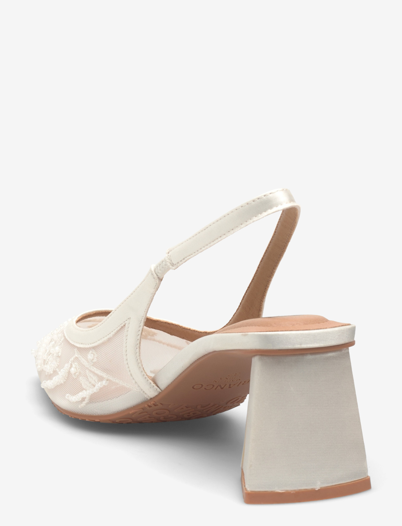 Bianco - BIAMARALYN Slingback Beaded Mesh - högklackade slingbacks - off white - 2