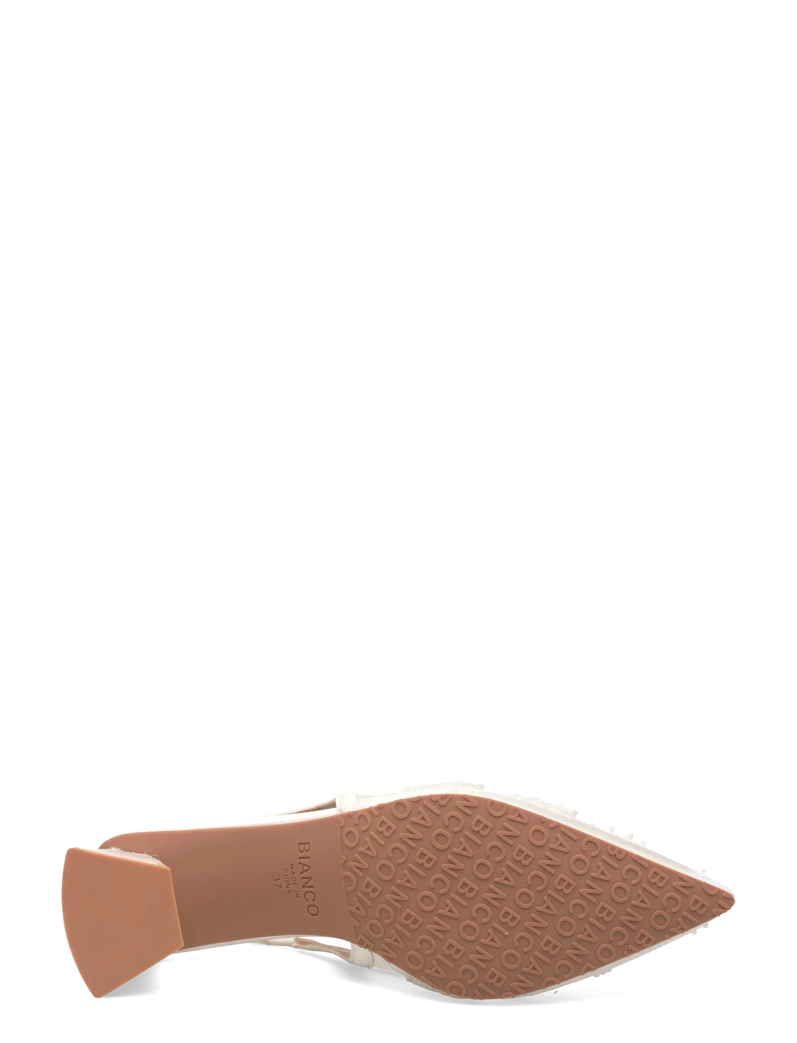 Bianco - BIAMARALYN Slingback Beaded Mesh - kontsaga slingback-kingad - off white - 4