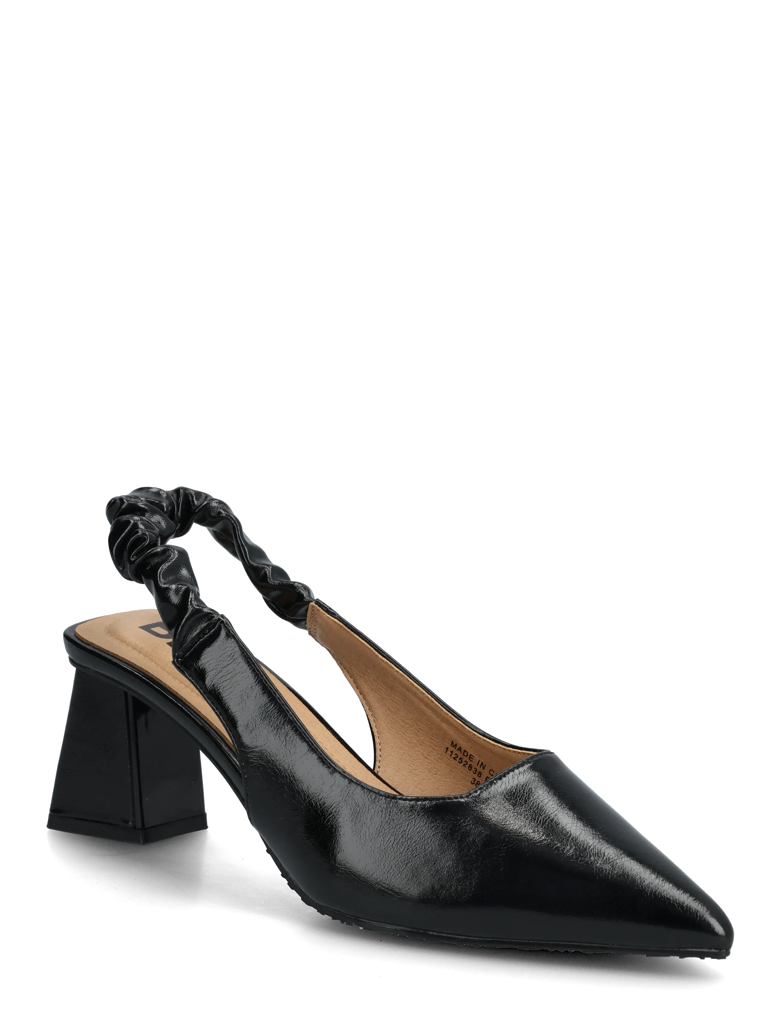 Bianco BIAMARALYN Scrunchie Slingback Faux Leather - Nýkomið - SHINY BLACK / black