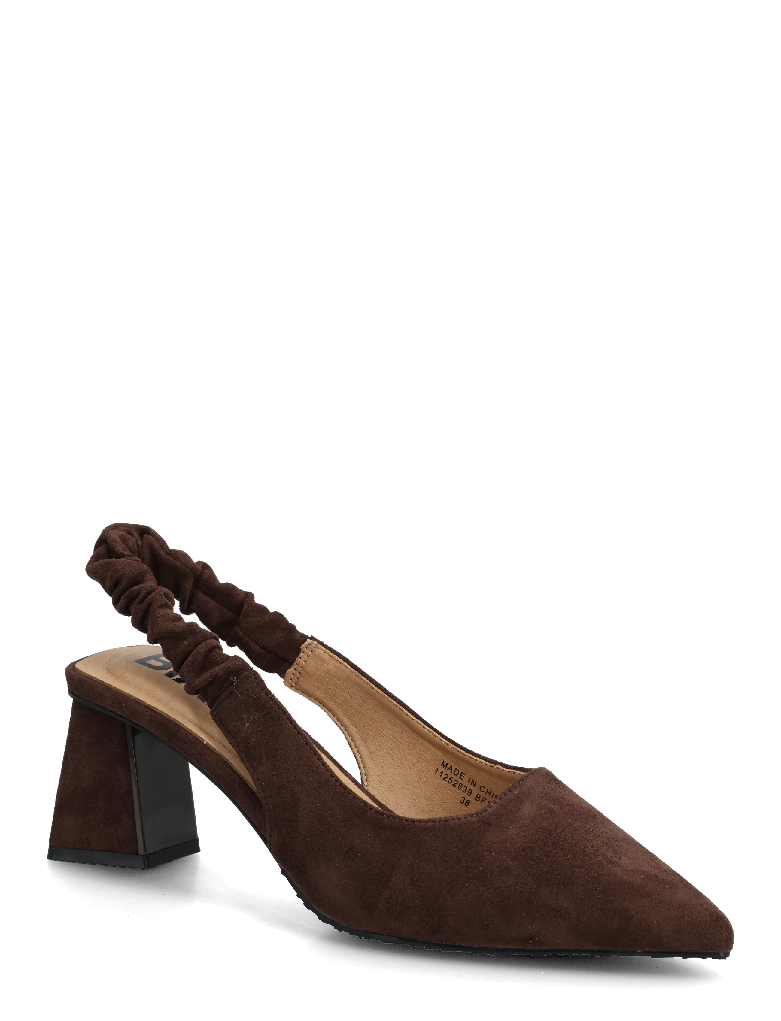 Biamaralyn Scrunchie Slingback Faux Suede