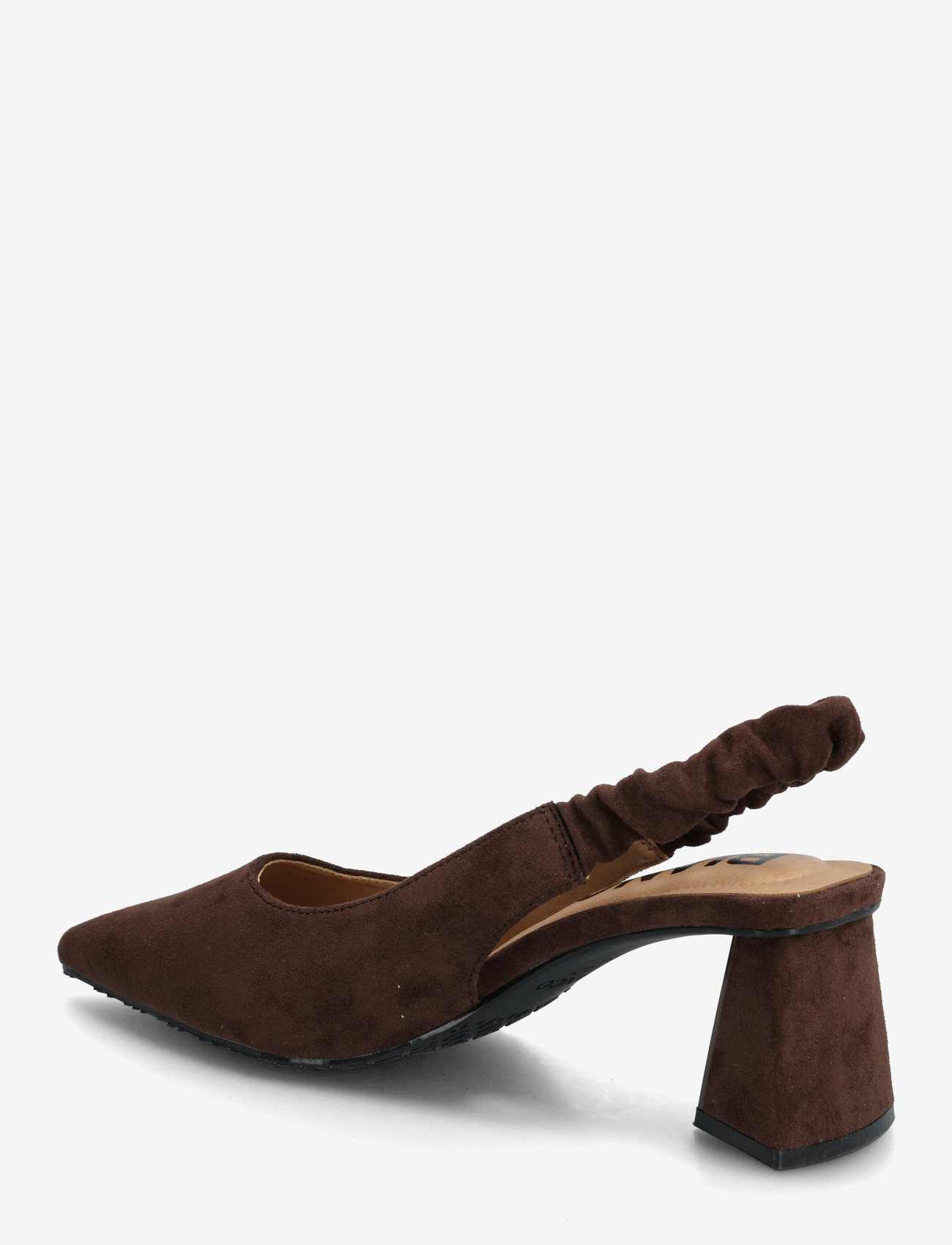 Bianco - BIAMARALYN Scrunchie Slingback Faux Suede - slingbacks med hæle - brown - 1