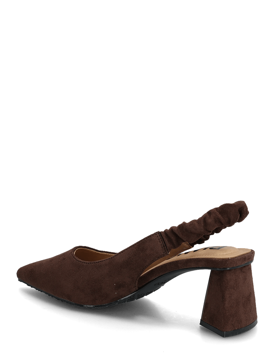 Bianco - BIAMARALYN Scrunchie Slingback Faux Suede - kontsaga slingback-kingad - brown - 1