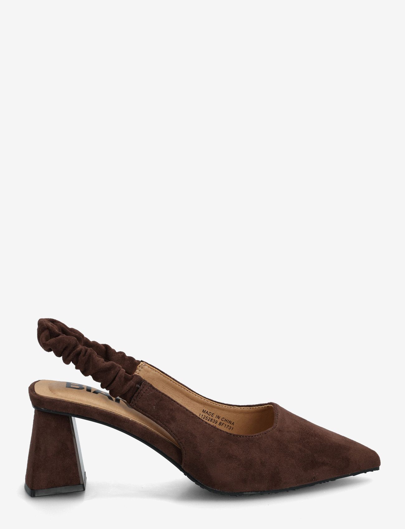 Bianco - BIAMARALYN Scrunchie Slingback Faux Suede - slingbacks med hæle - brown - 2