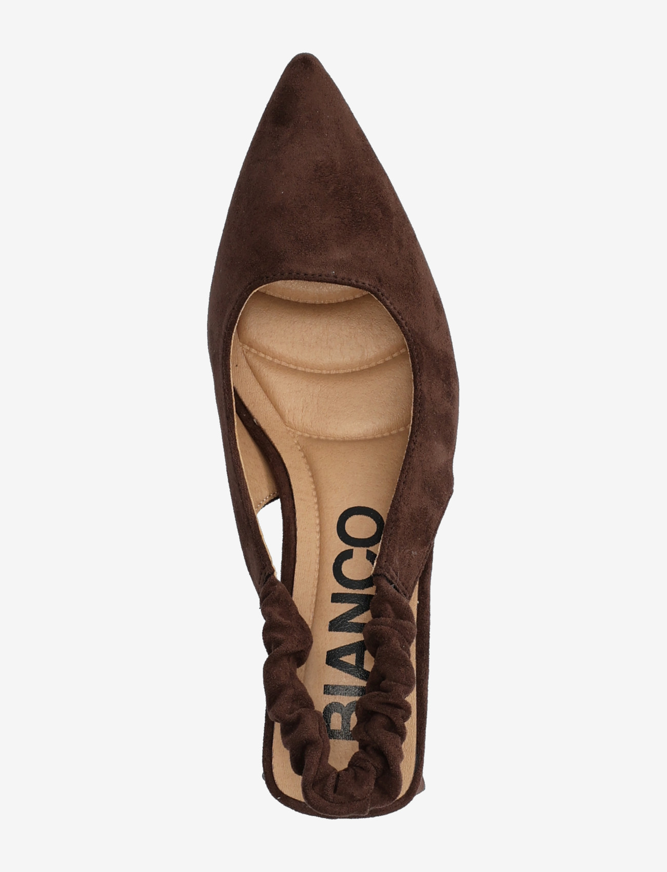 Bianco - BIAMARALYN Scrunchie Slingback Faux Suede - slingbacks med hæle - brown - 3