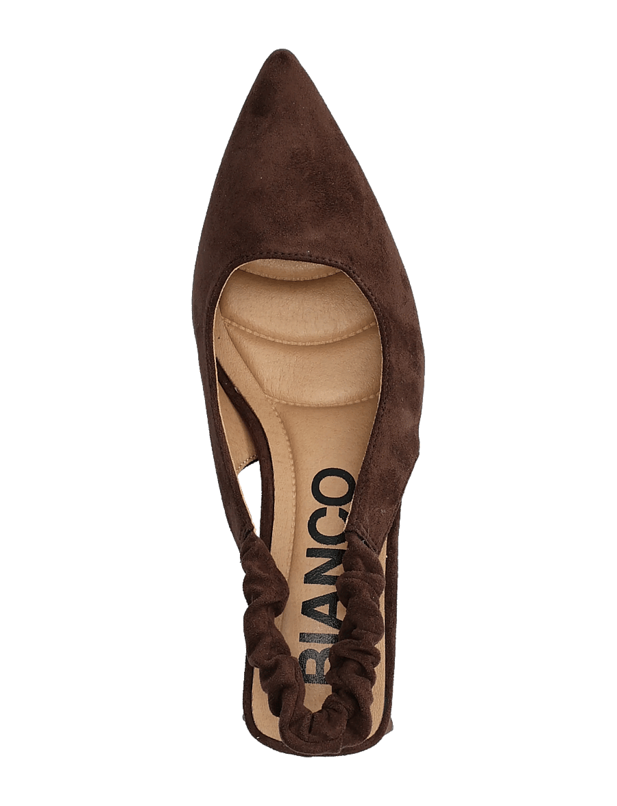 Bianco - BIAMARALYN Scrunchie Slingback Faux Suede - kontsaga slingback-kingad - brown - 3