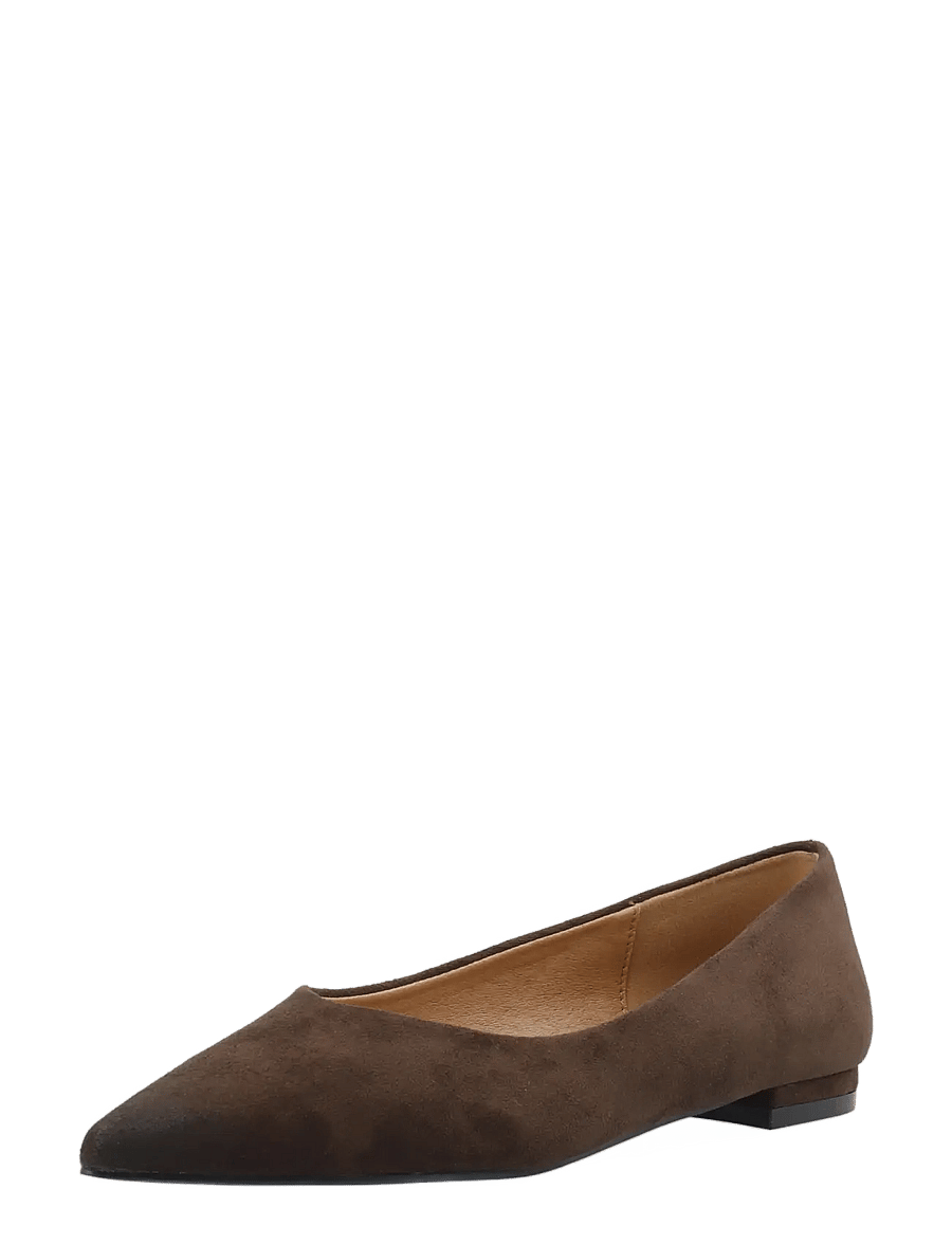 Bianco - BIABARI Pointy Flat Faux Suede - besondere anlässe - brown - 0