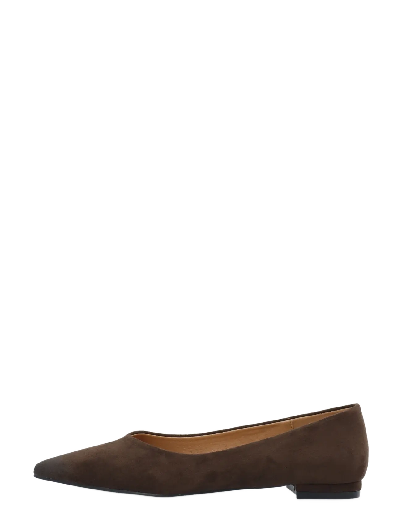 Bianco - BIABARI Pointy Flat Faux Suede - brown - 1