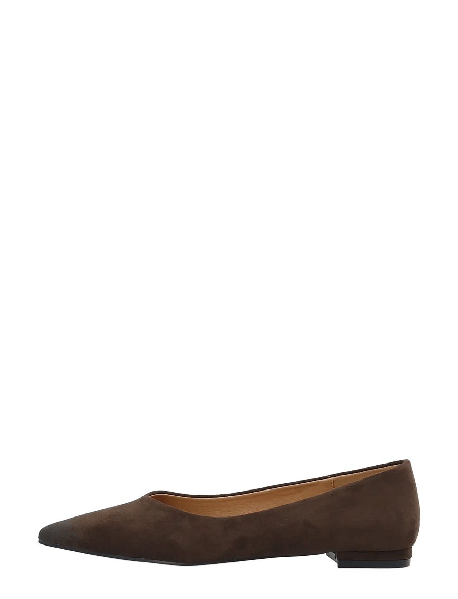 Bianco - BIABARI Pointy Flat Faux Suede - besondere anlässe - brown - 1
