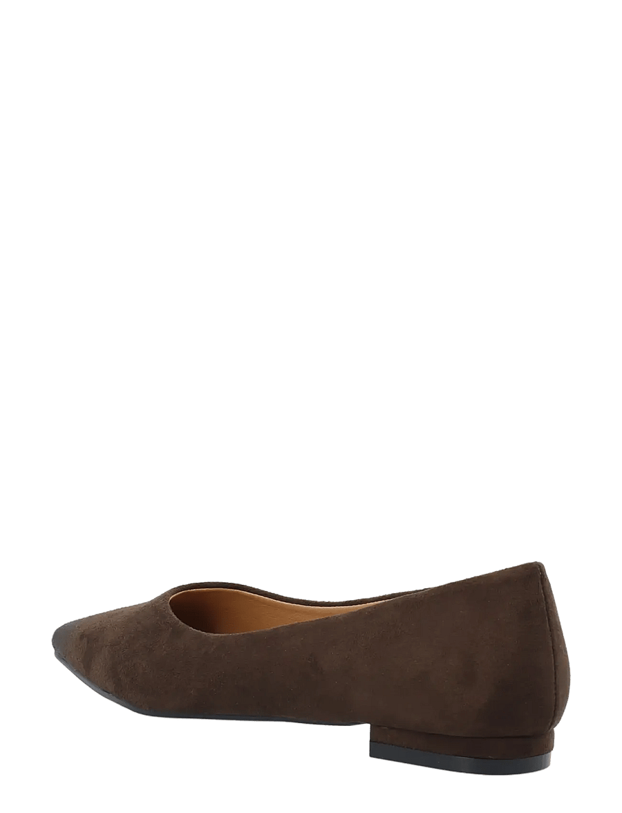 Bianco - BIABARI Pointy Flat Faux Suede - besondere anlässe - brown - 2