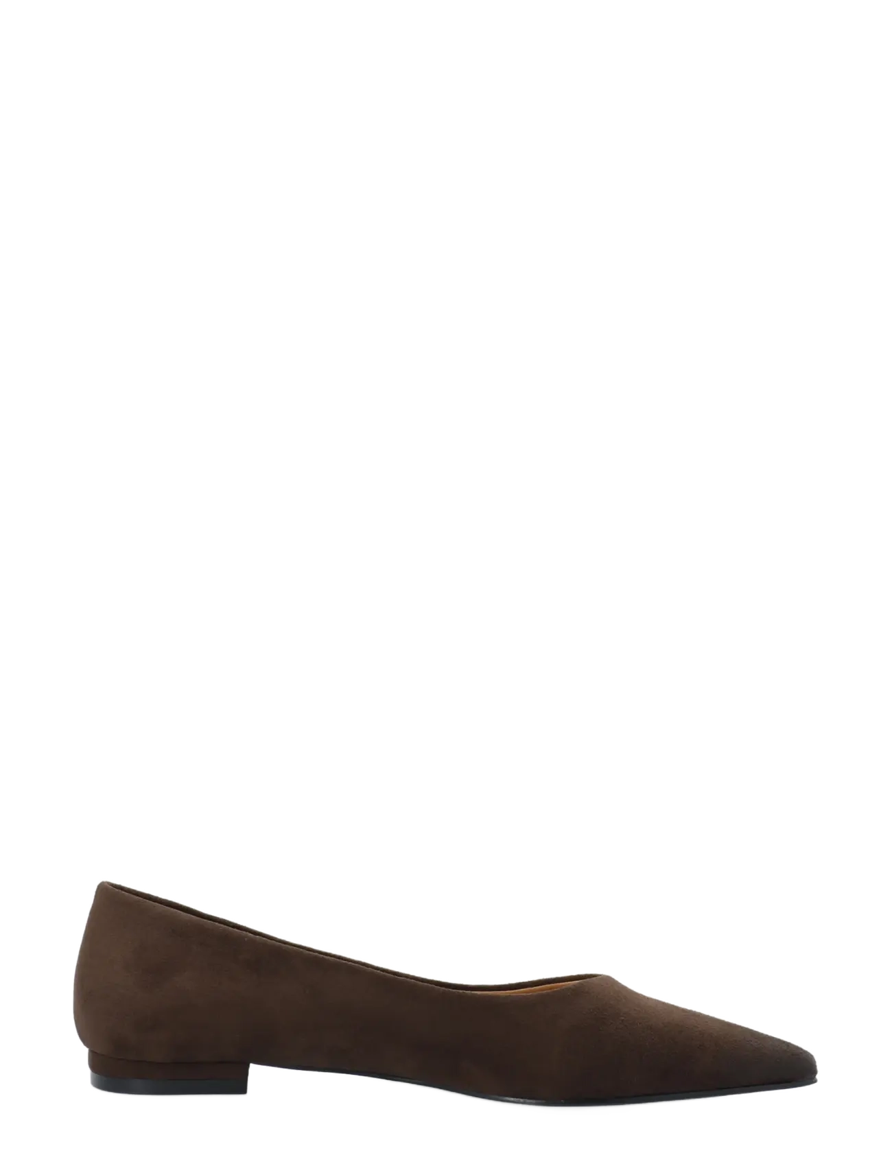 Bianco - BIABARI Pointy Flat Faux Suede - brown - 3