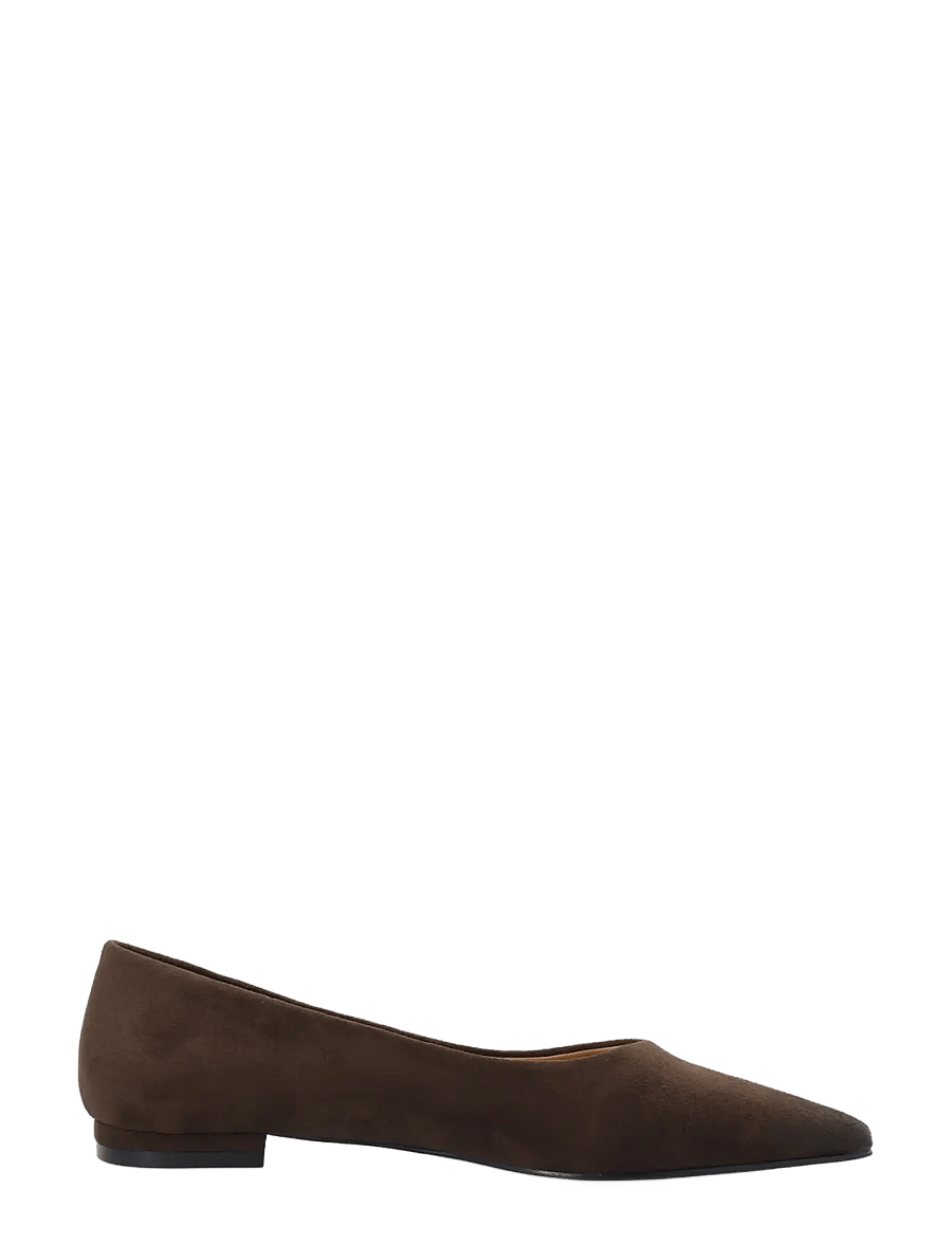 Bianco - BIABARI Pointy Flat Faux Suede - besondere anlässe - brown - 3