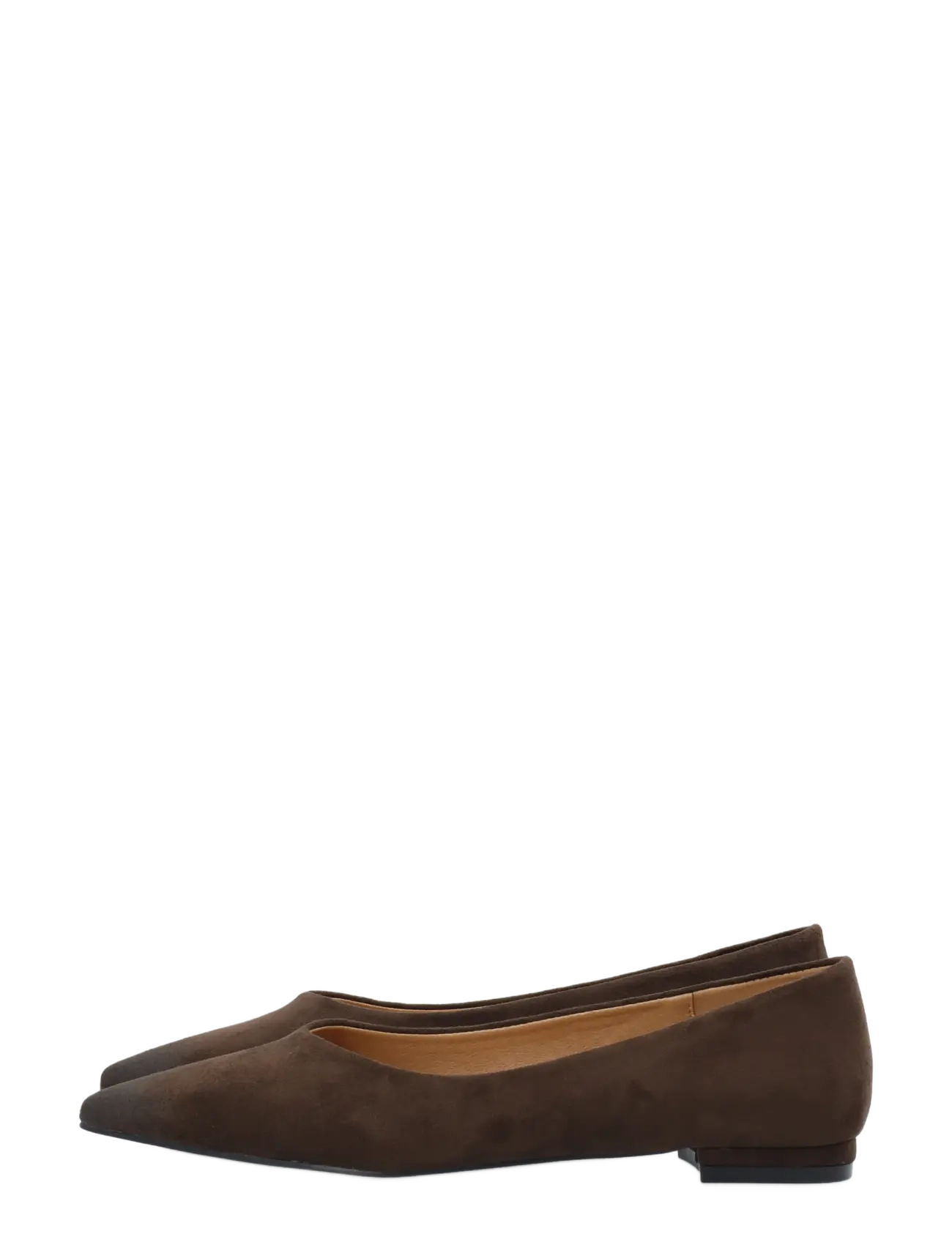 Bianco - BIABARI Pointy Flat Faux Suede - brown - 5