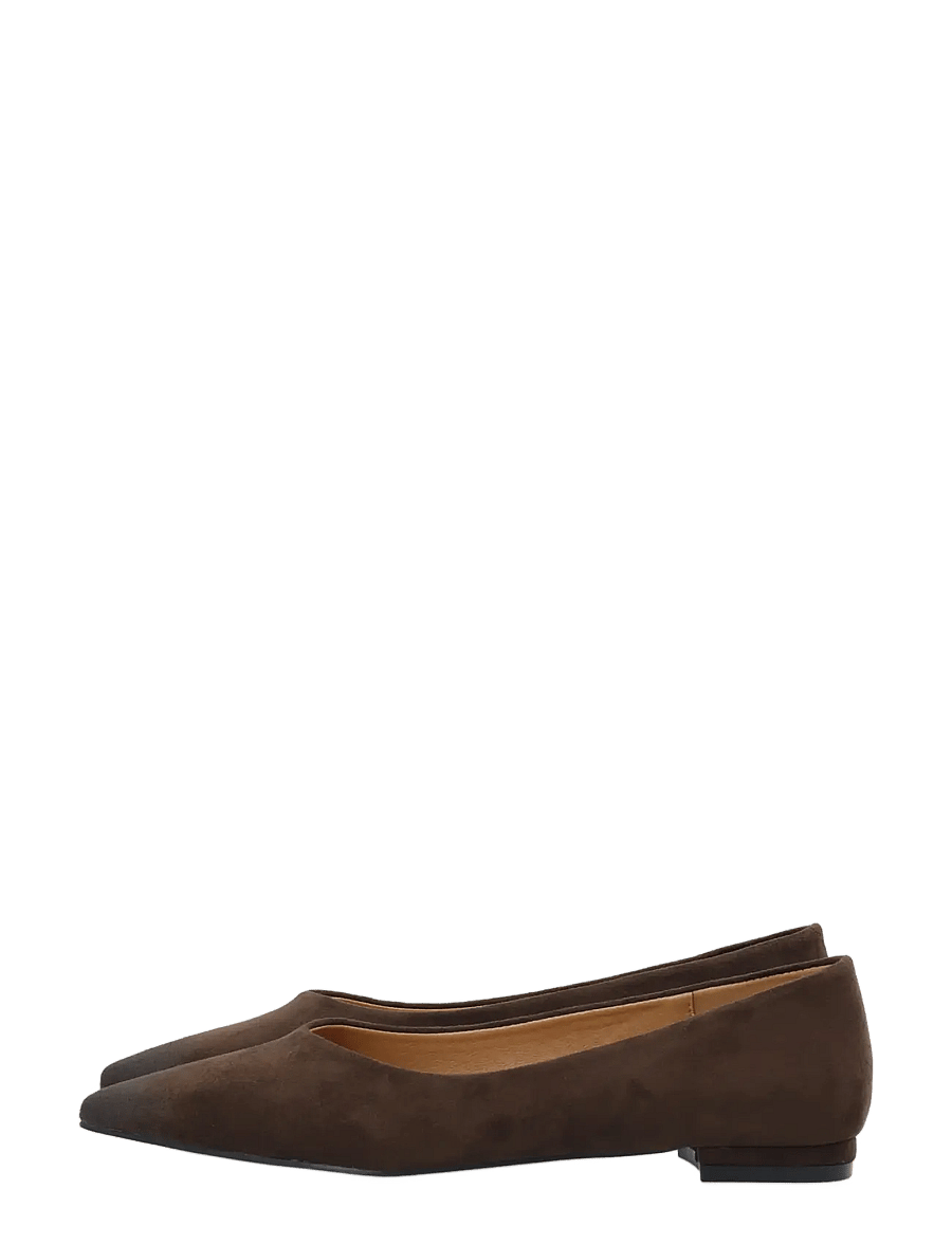 Bianco - BIABARI Pointy Flat Faux Suede - besondere anlässe - brown - 5