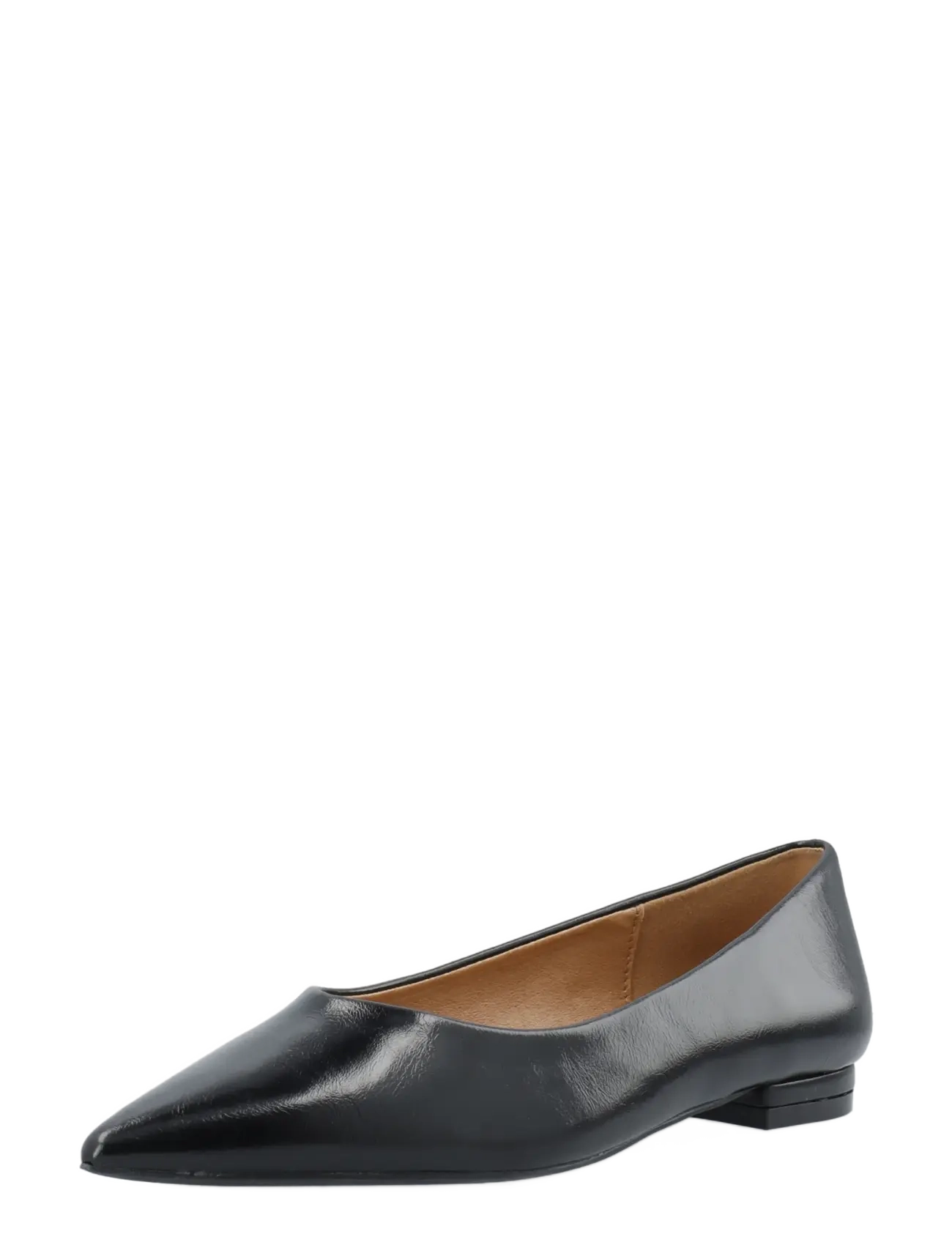 Bianco Biabari Pointy Flat Faux Leather, 40, Black, Sko > Ballerinaer, Dame