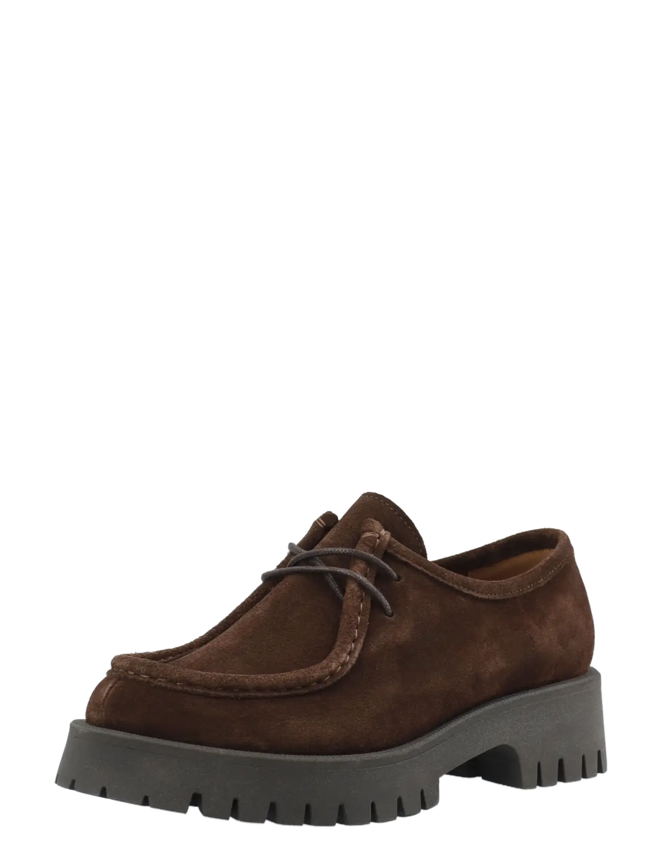 Bianco Bialeo Moc Toe Shoe Suede, 37, Brown, Loafers > Heeled Loafers, Dame
