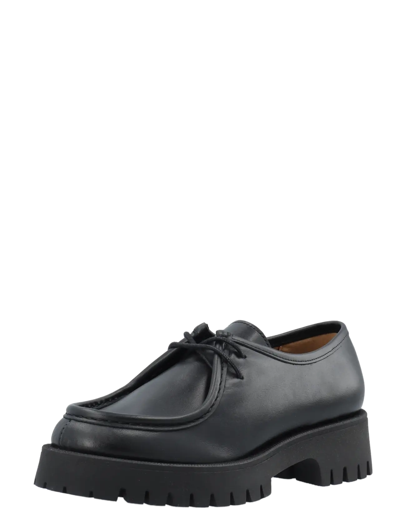Bianco Bialeo Moc Toe Shoe Smooth Leather, 38, Black, Loafers > Heeled Loafers, Dame