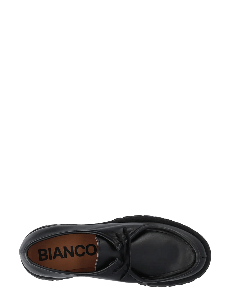 Bianco - BIALEO Moc Toe Shoe Smooth Leather - loafers - black - 4