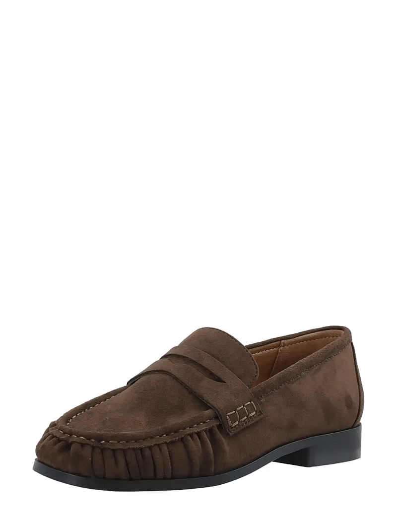 Bianco - BIACARMA Penny Loafer Faux Suede - moetrendid - brown - 0